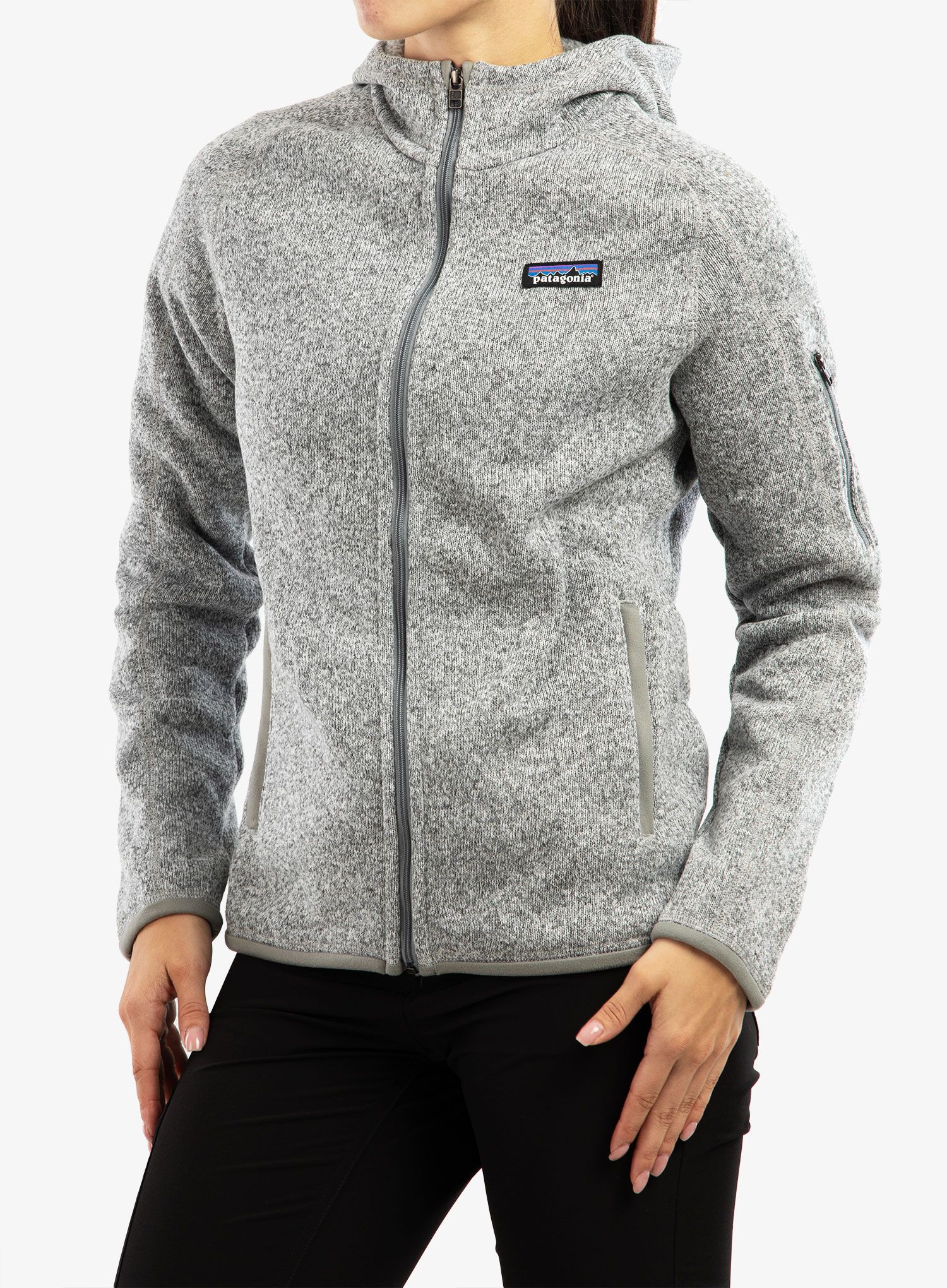 Ženski flis Patagonia Better Sweater Hoody - birch white