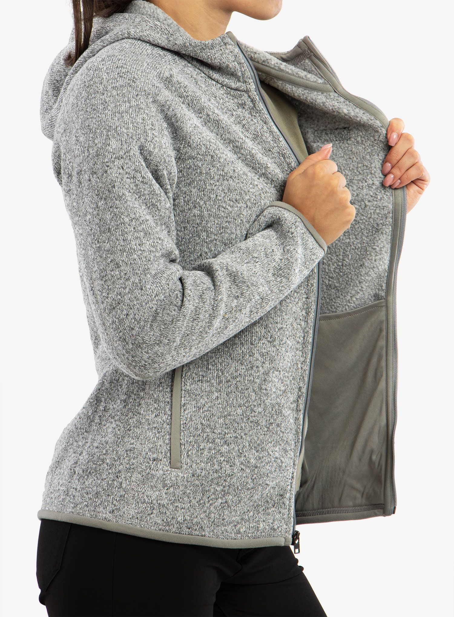 Ženski flis Patagonia Better Sweater Hoody - birch white
