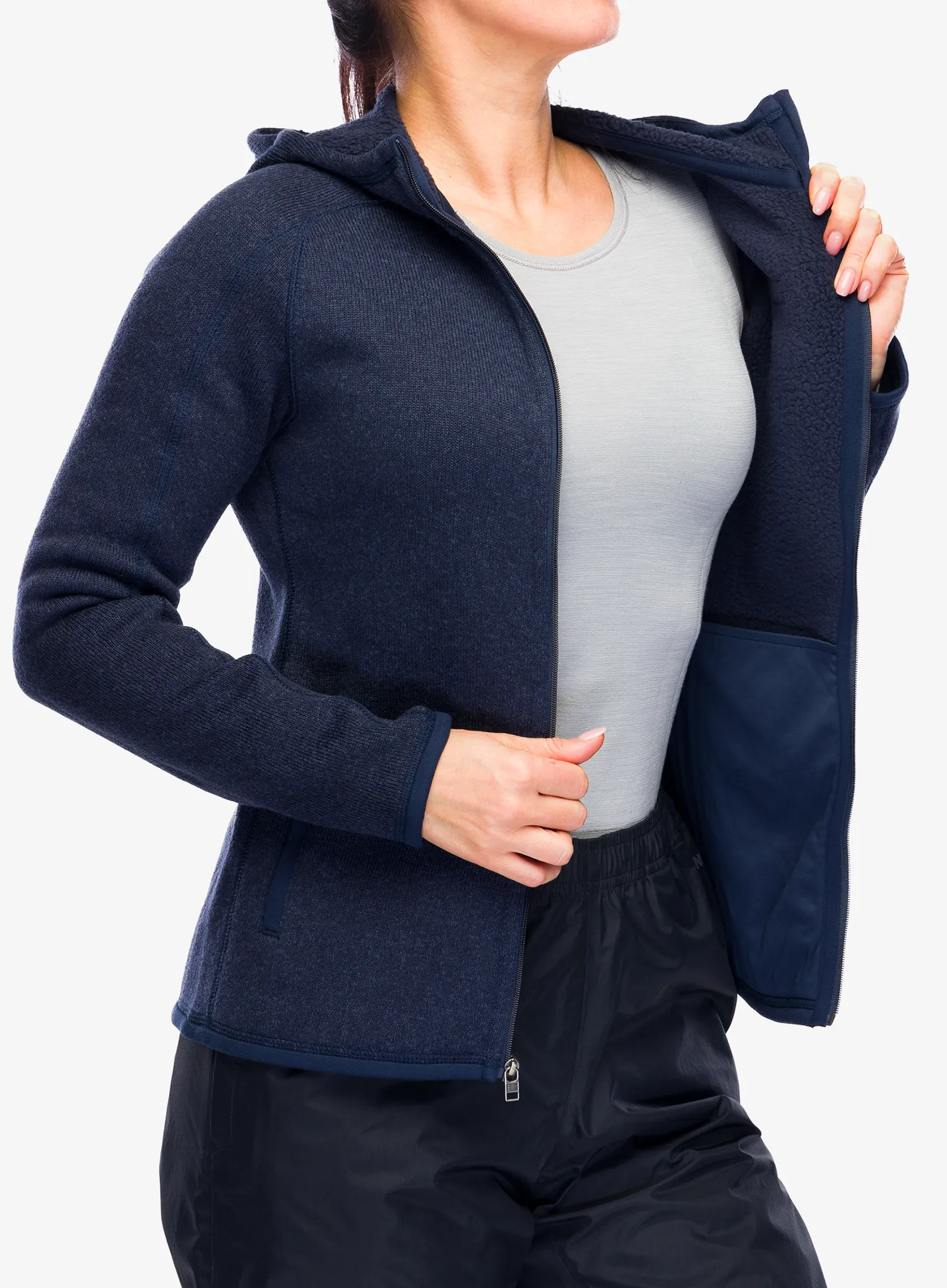 Ženski flis Patagonia Better Sweater Hoody - neo navy