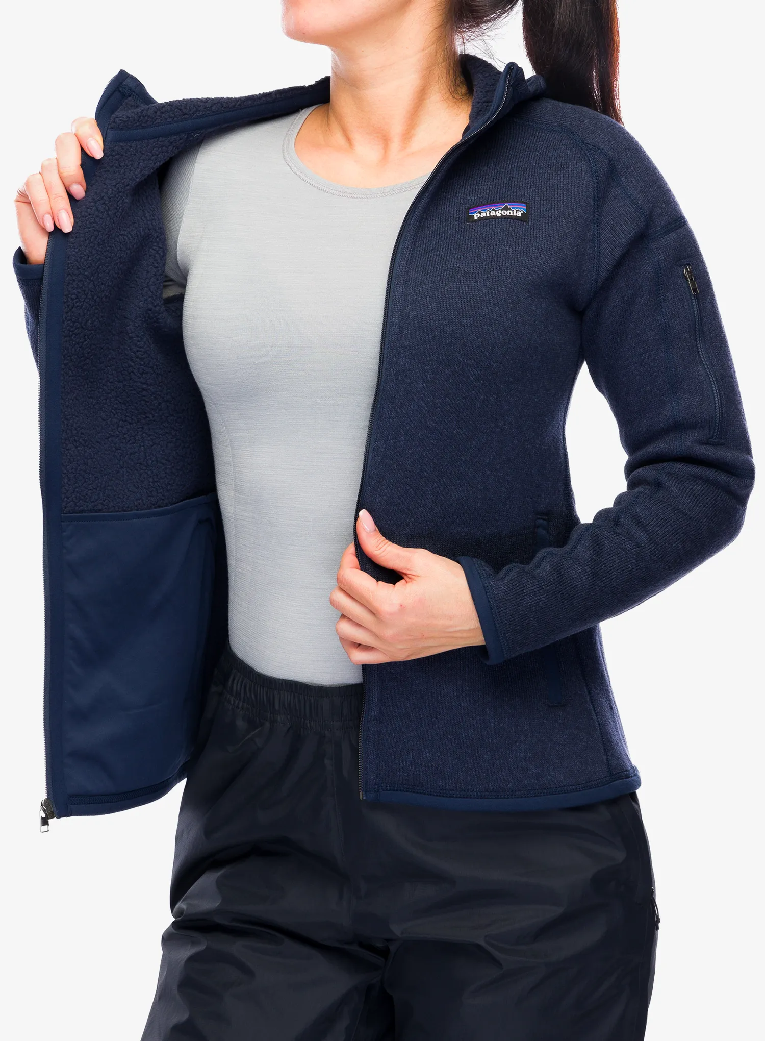 Ženski flis Patagonia Better Sweater Hoody - neo navy