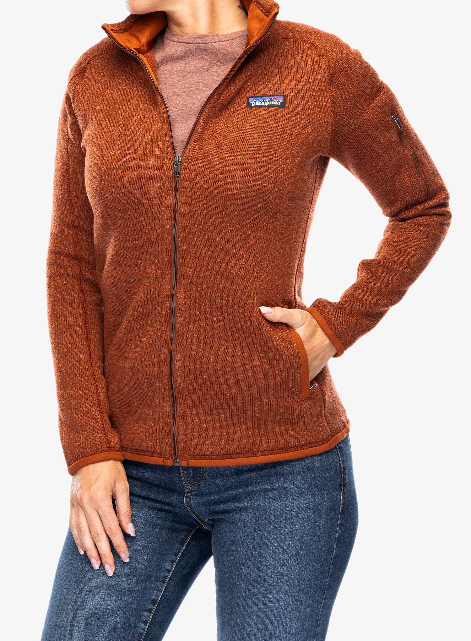 Ženski flis Patagonia Better Sweater Jacket - burnished red