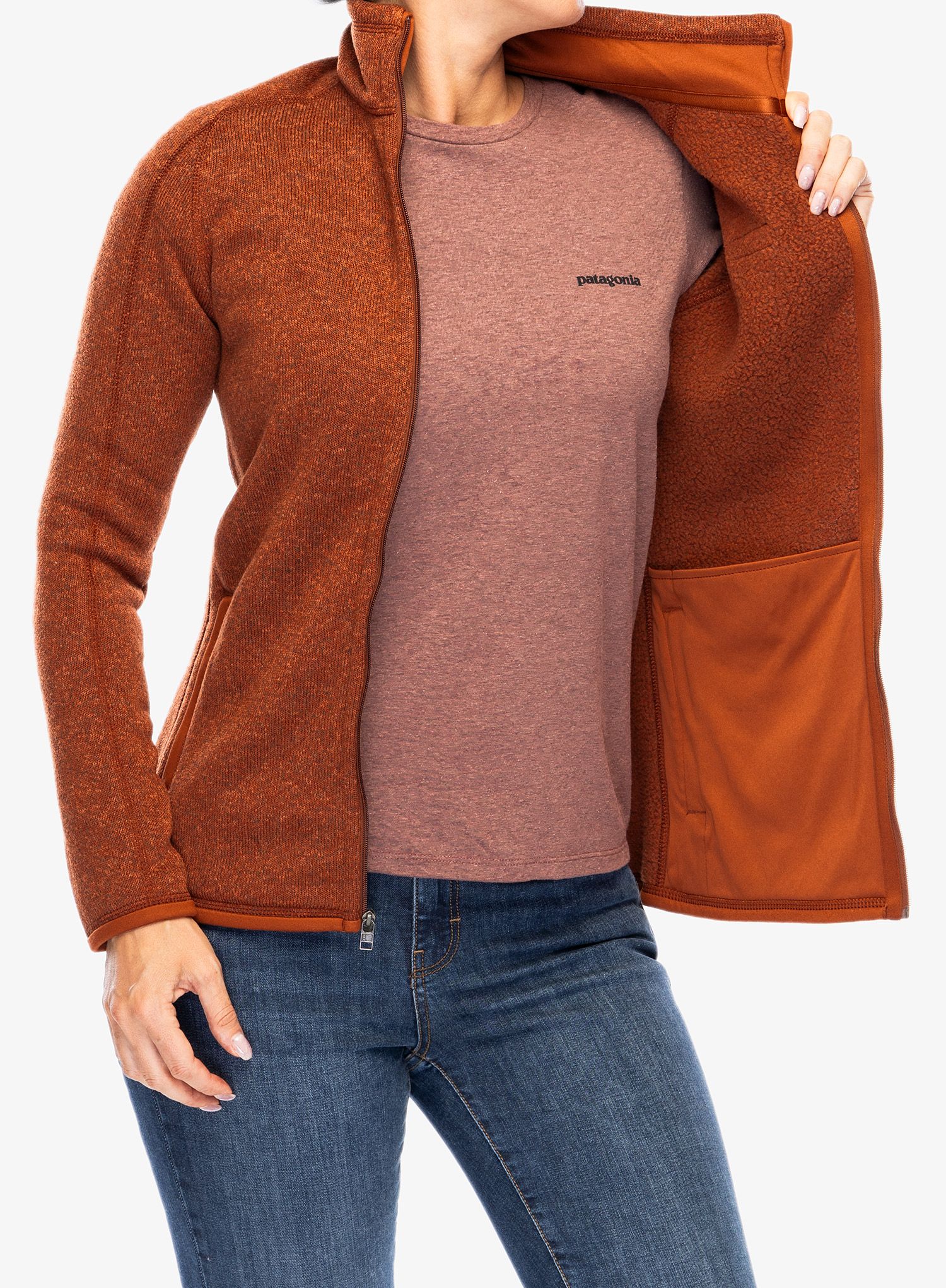 Ženski flis Patagonia Better Sweater Jacket - burnished red