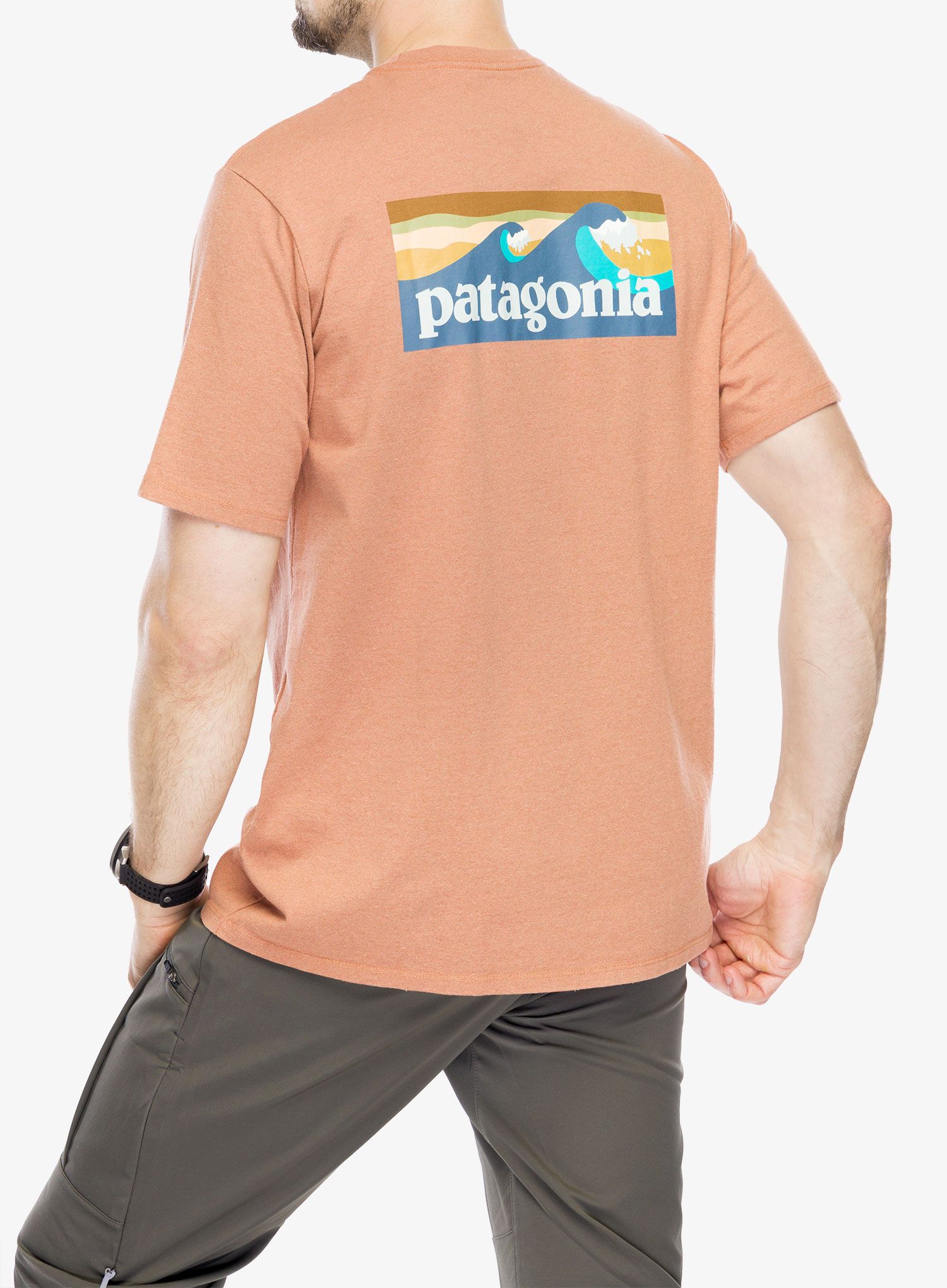 Majica s potiskom Patagonia Boardshort Logo Pocket Responsibili-Tee