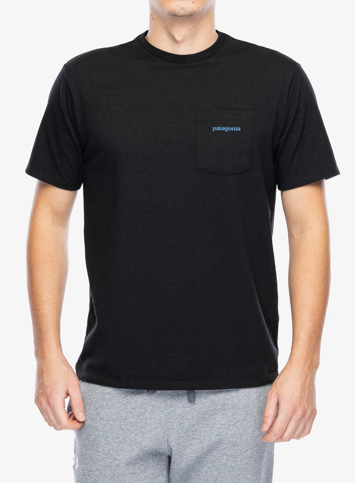Moška majica Patagonia Boardshort Logo Pocket Responsibili-Tee - ink black