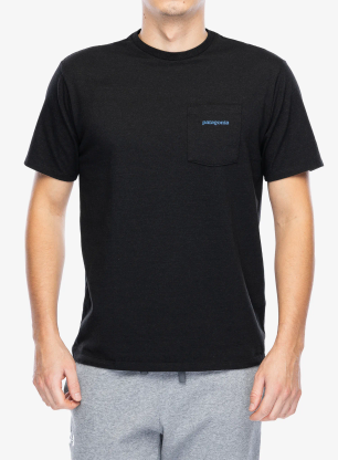 Moška majica Patagonia Boardshort Logo Pocket Responsibili-Tee - ink black