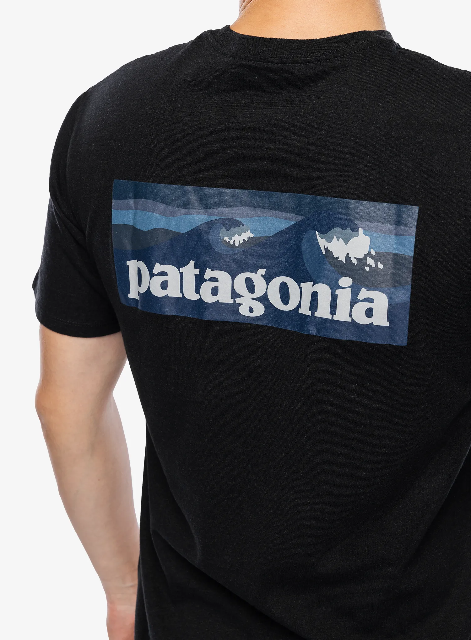 Moška majica Patagonia Boardshort Logo Pocket Responsibili-Tee - ink black