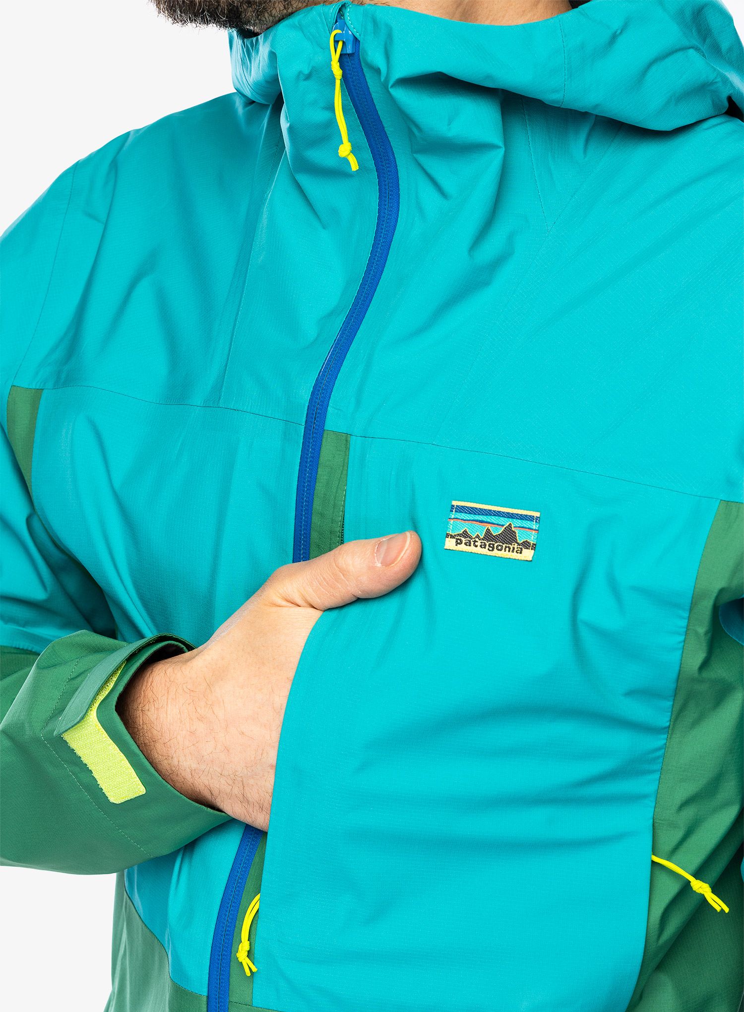 Nepremočljiva jakna Patagonia Boulder Fork Rain Jacket - gather green