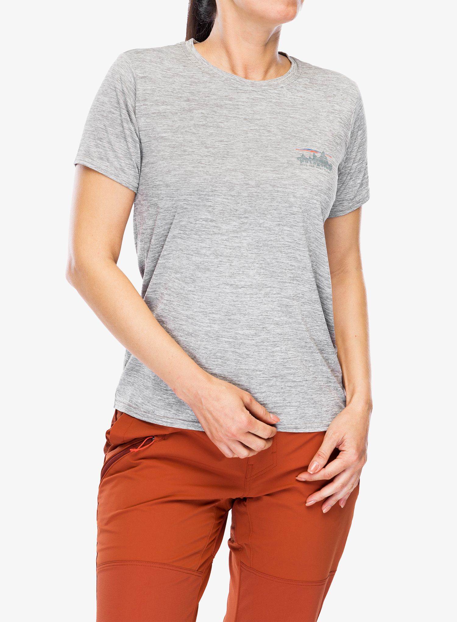 Ženska majica Patagonia Cap Cool Daily Graphic Shirt - skyline/feather grey