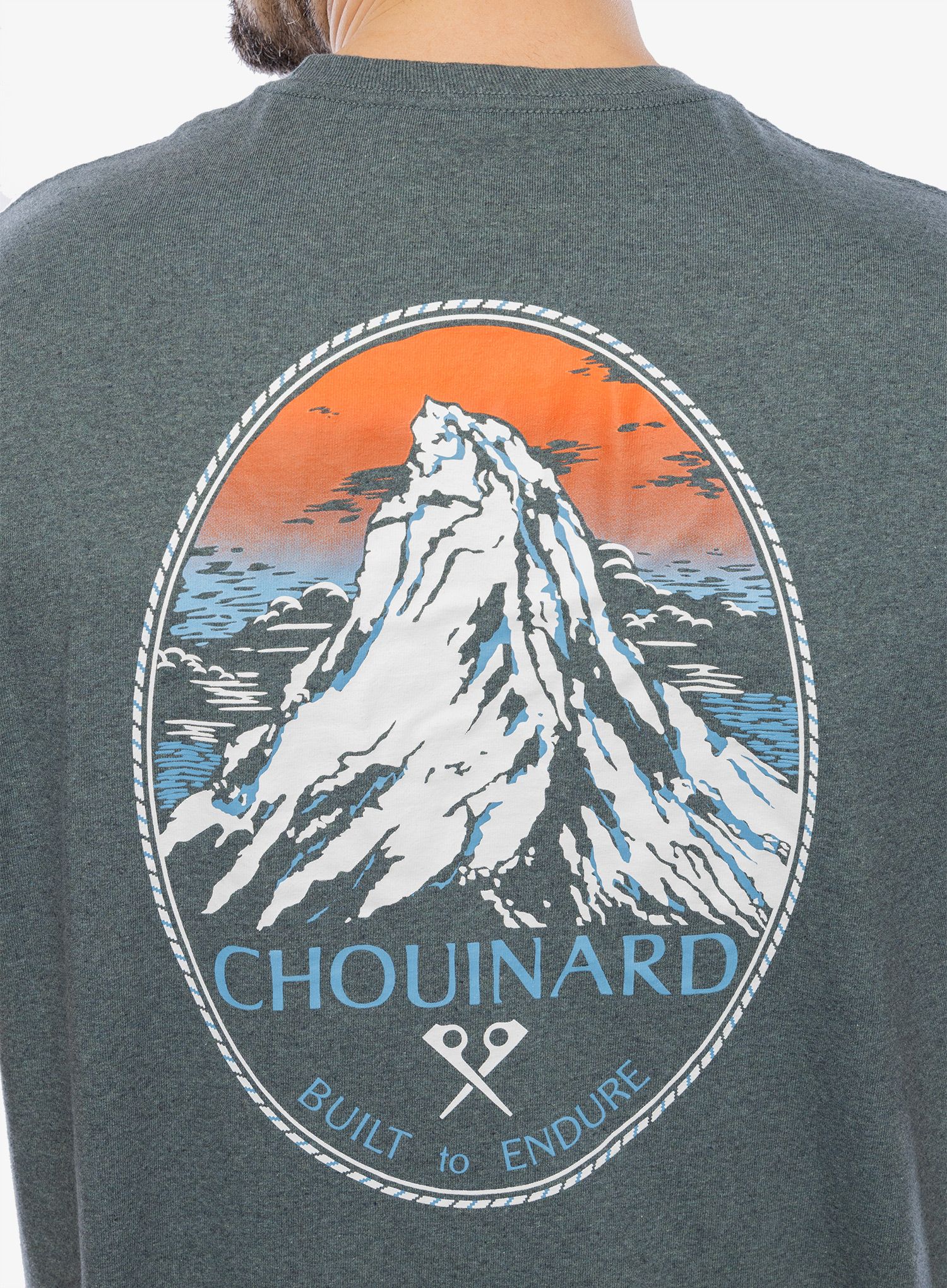 Majica s potiskom Patagonia Chouinard Crest Pocket Responsibili-Tee - nouveau green