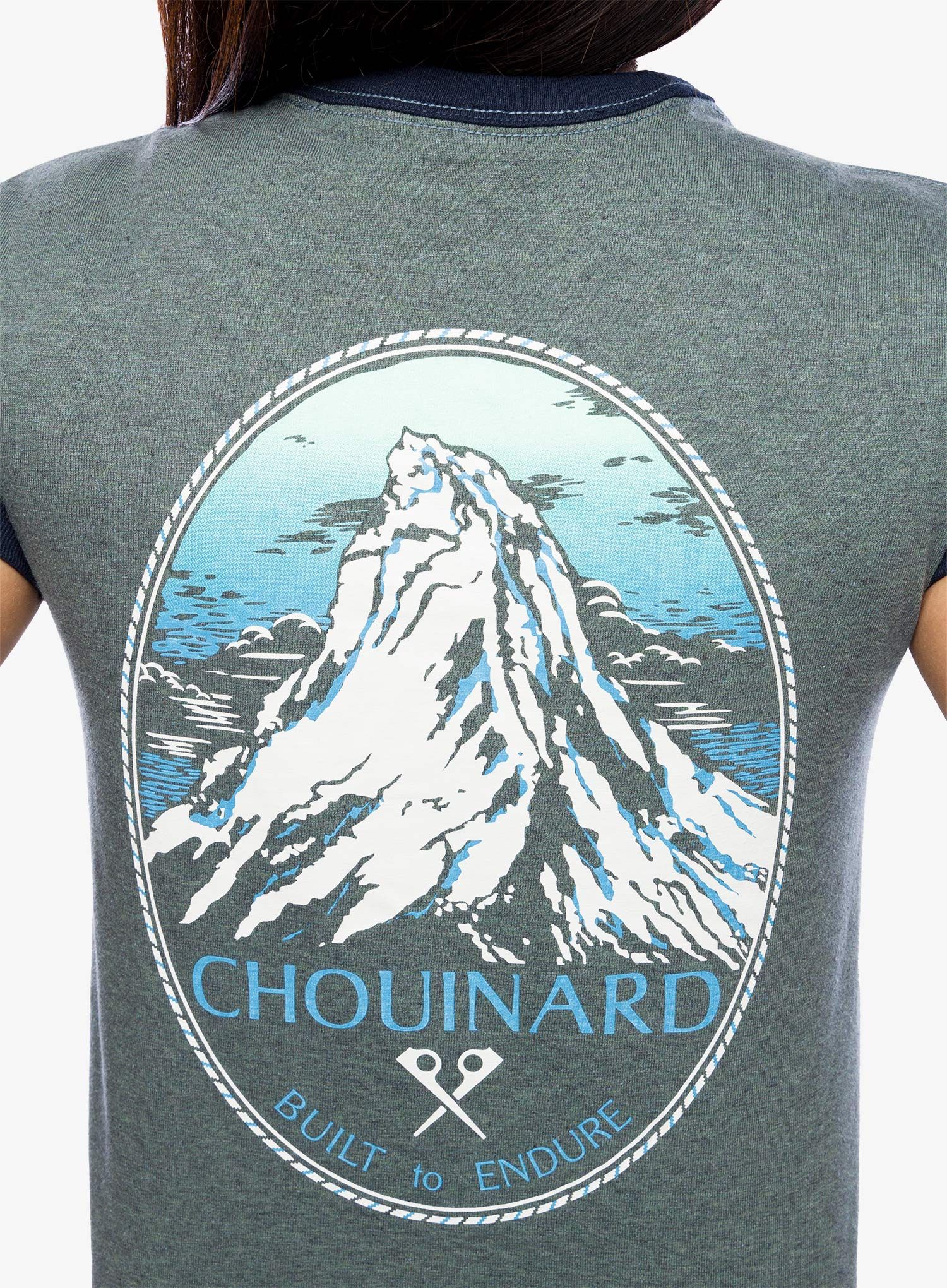 Ženska majica s potiskom Patagonia Chouinard Crest Ringer Responsibili-Tee - nouveau green