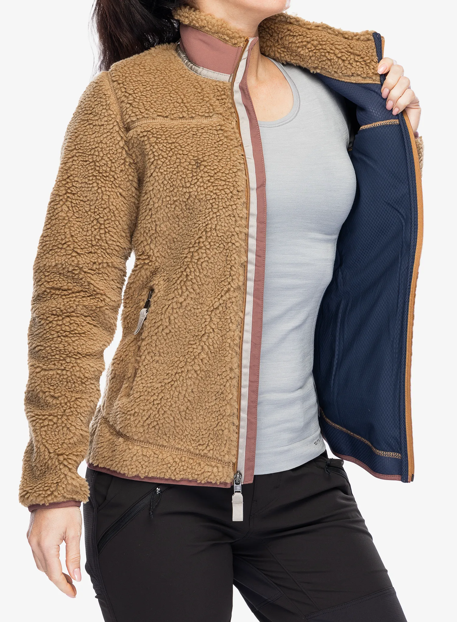 Ženski flis Patagonia Classic Retro-X Jacket - nest brown/dulse mauve