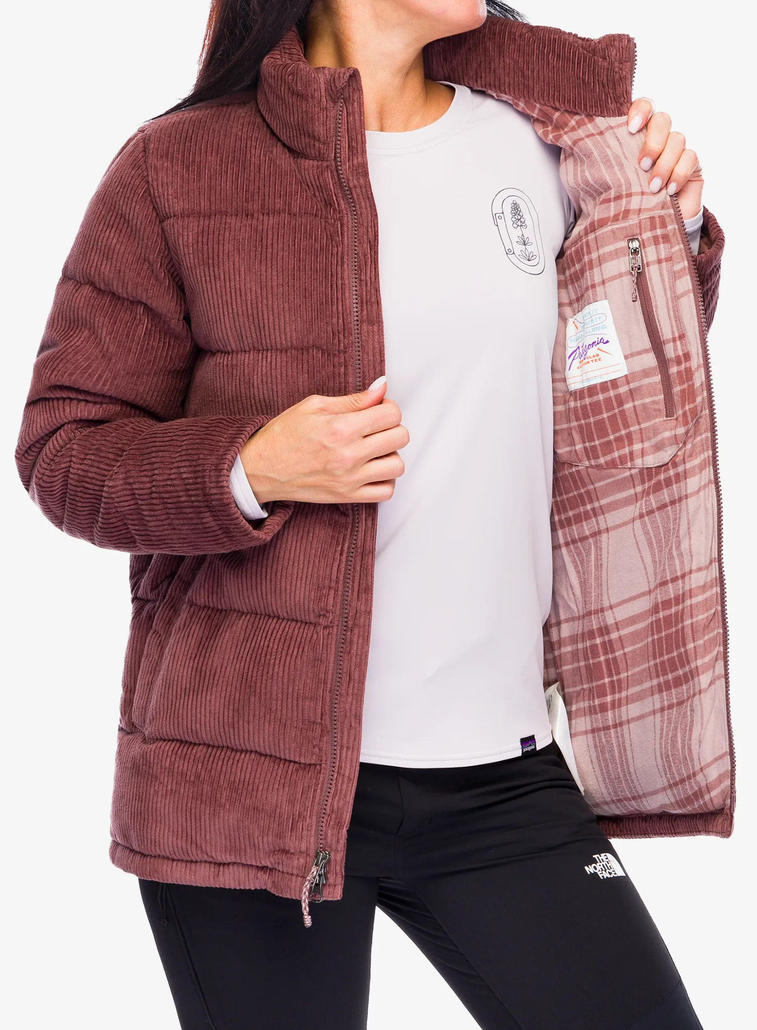Ženska puhovka Patagonia Cord Fjord Coat - dulse mauve