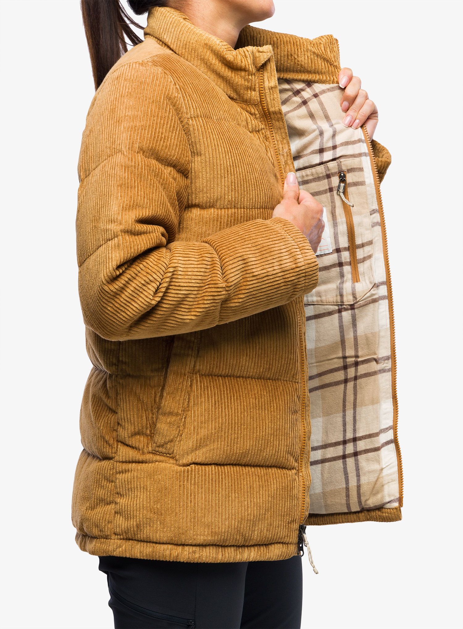 Ženska puhovka Patagonia Cord Fjord Coat - nest brown