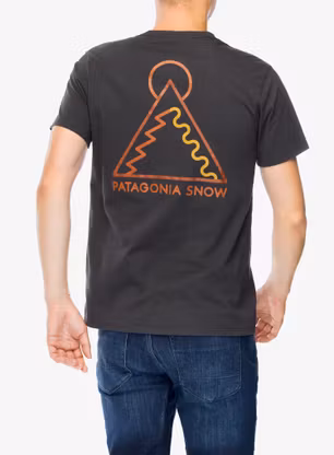 Majica s potiskom Patagonia Dawn Tracks Organic T-Shirt - ink black