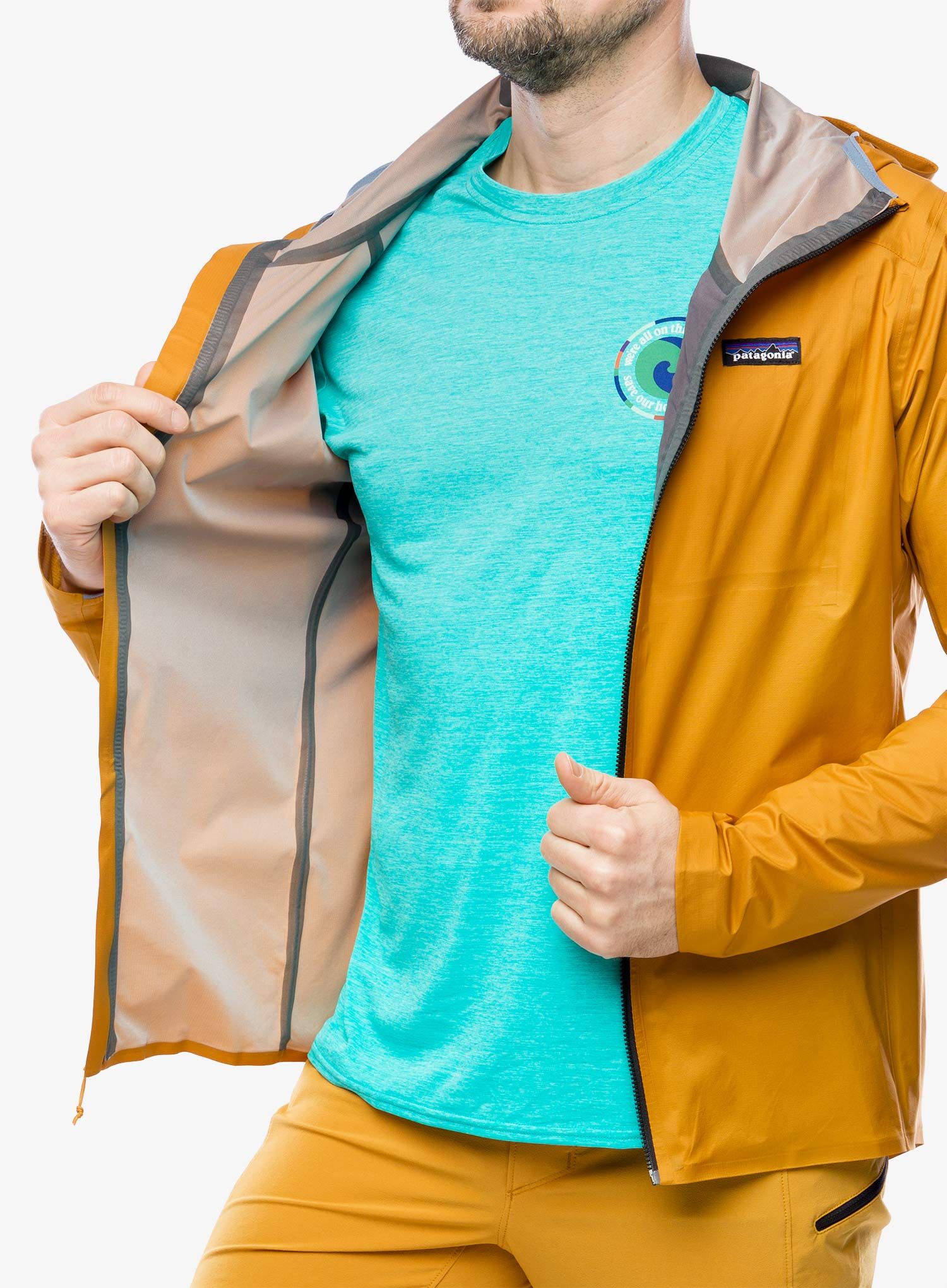 Kolesarska jakna Patagonia Dirt Roamer Jacket - golden caramel