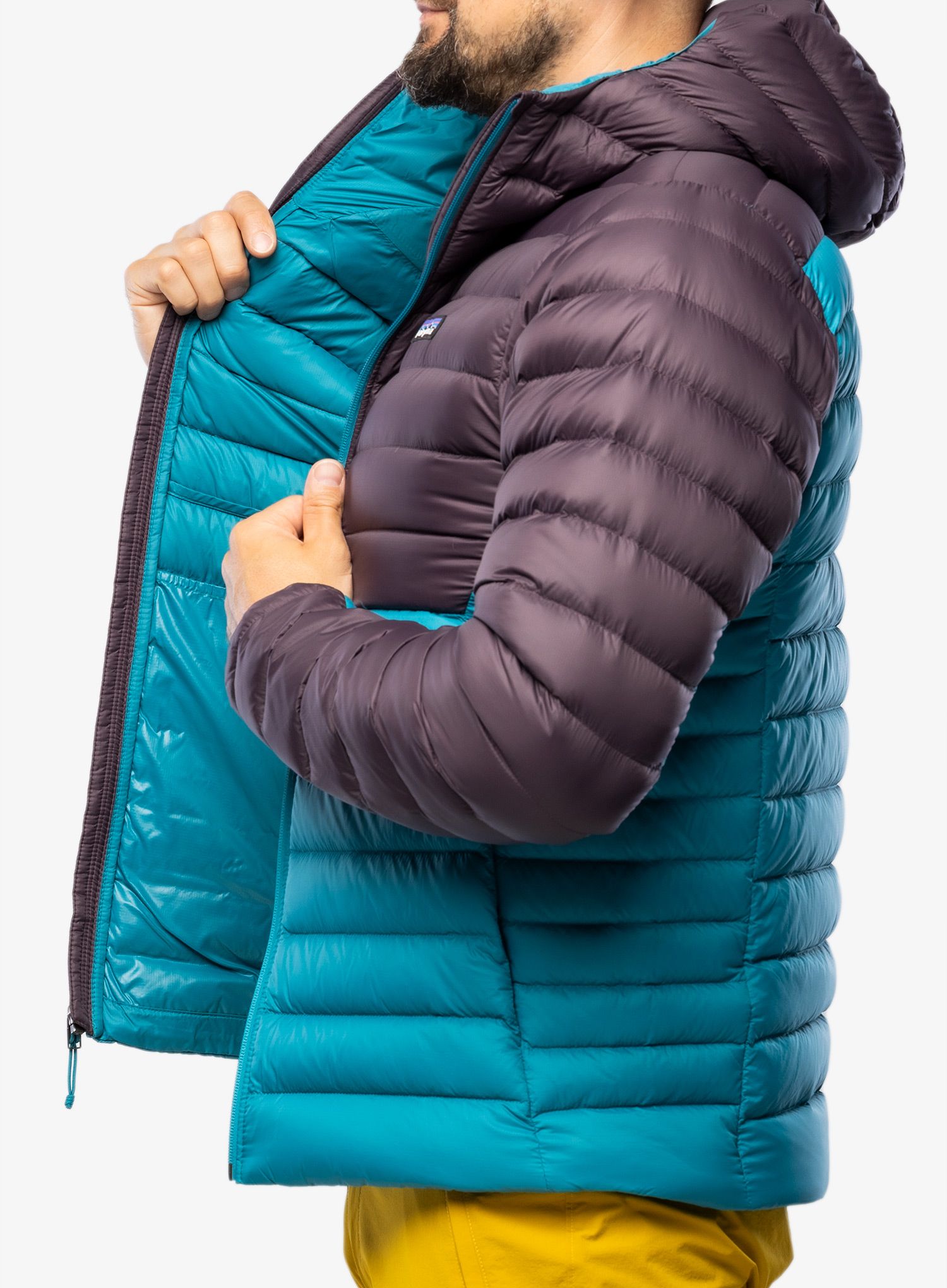 Puhovka Patagonia Down Sweater Hoody - belay blue