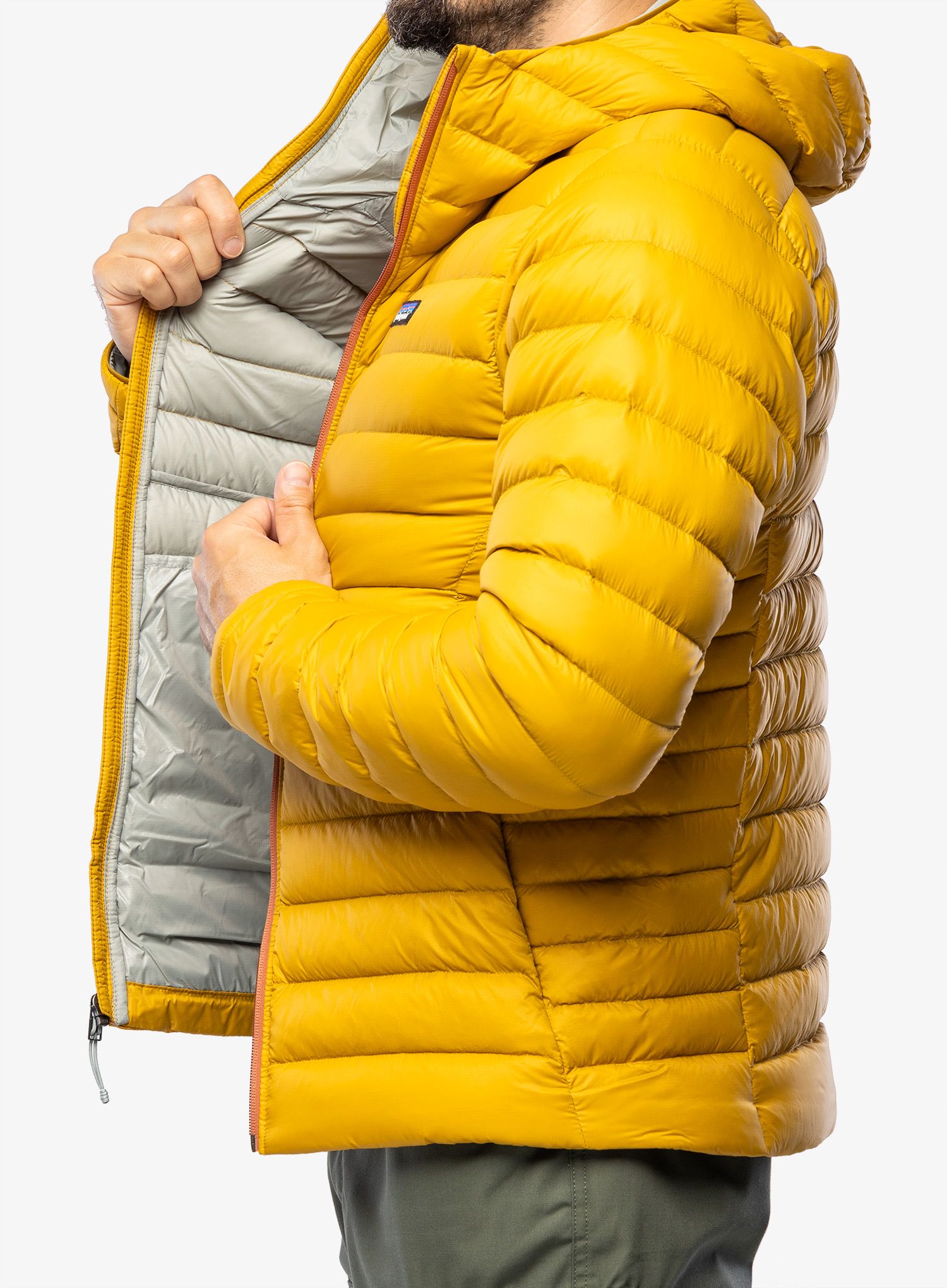 Moška puhovka Patagonia Down Sweater Hoody - cosmic gold