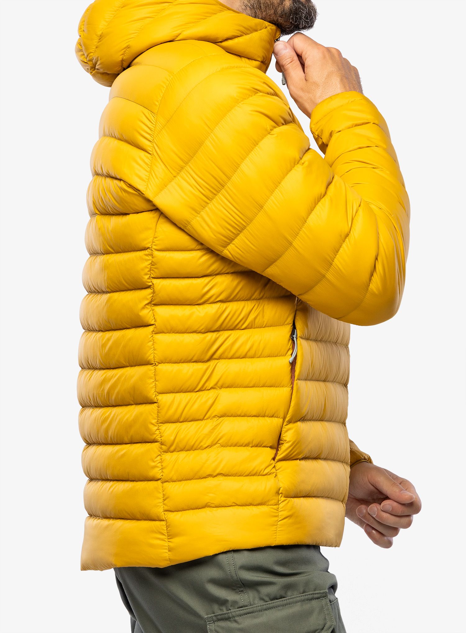 Moška puhovka Patagonia Down Sweater Hoody - cosmic gold
