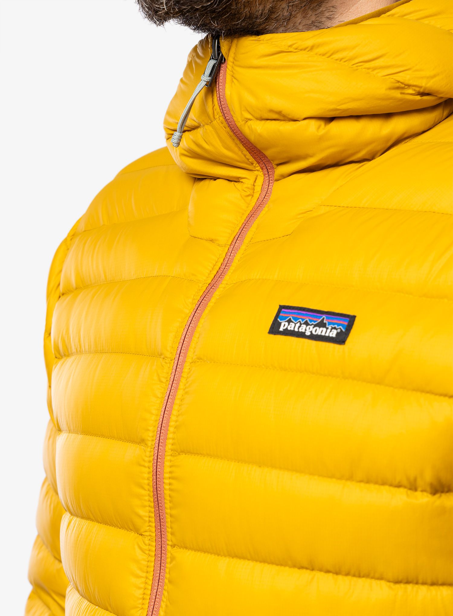 Moška puhovka Patagonia Down Sweater Hoody - cosmic gold