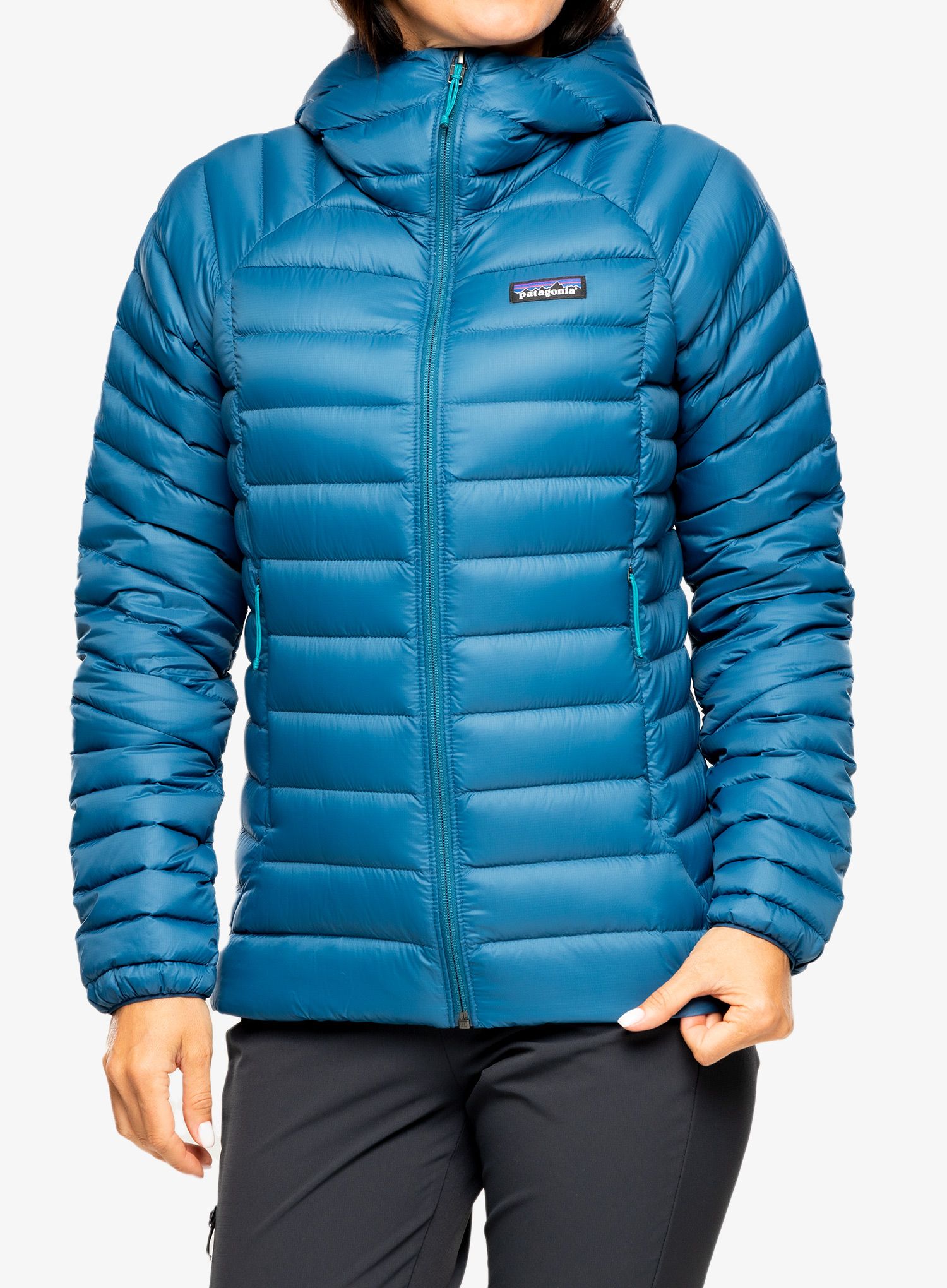 Ženska puhovka Patagonia Down Sweater Hoody - lagom blue