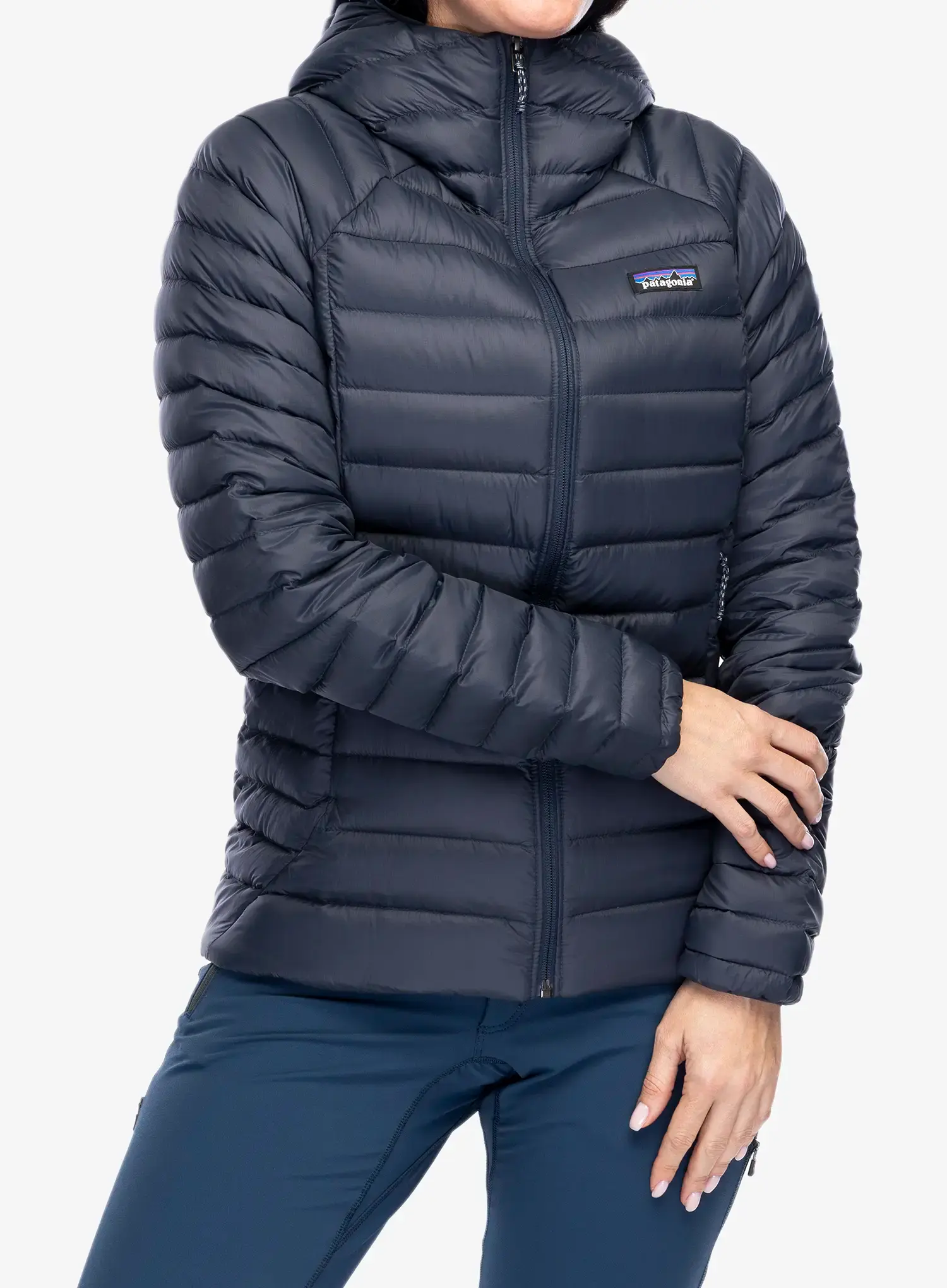 Ženska puhovka Patagonia Down Sweater Hoody - smolder blue