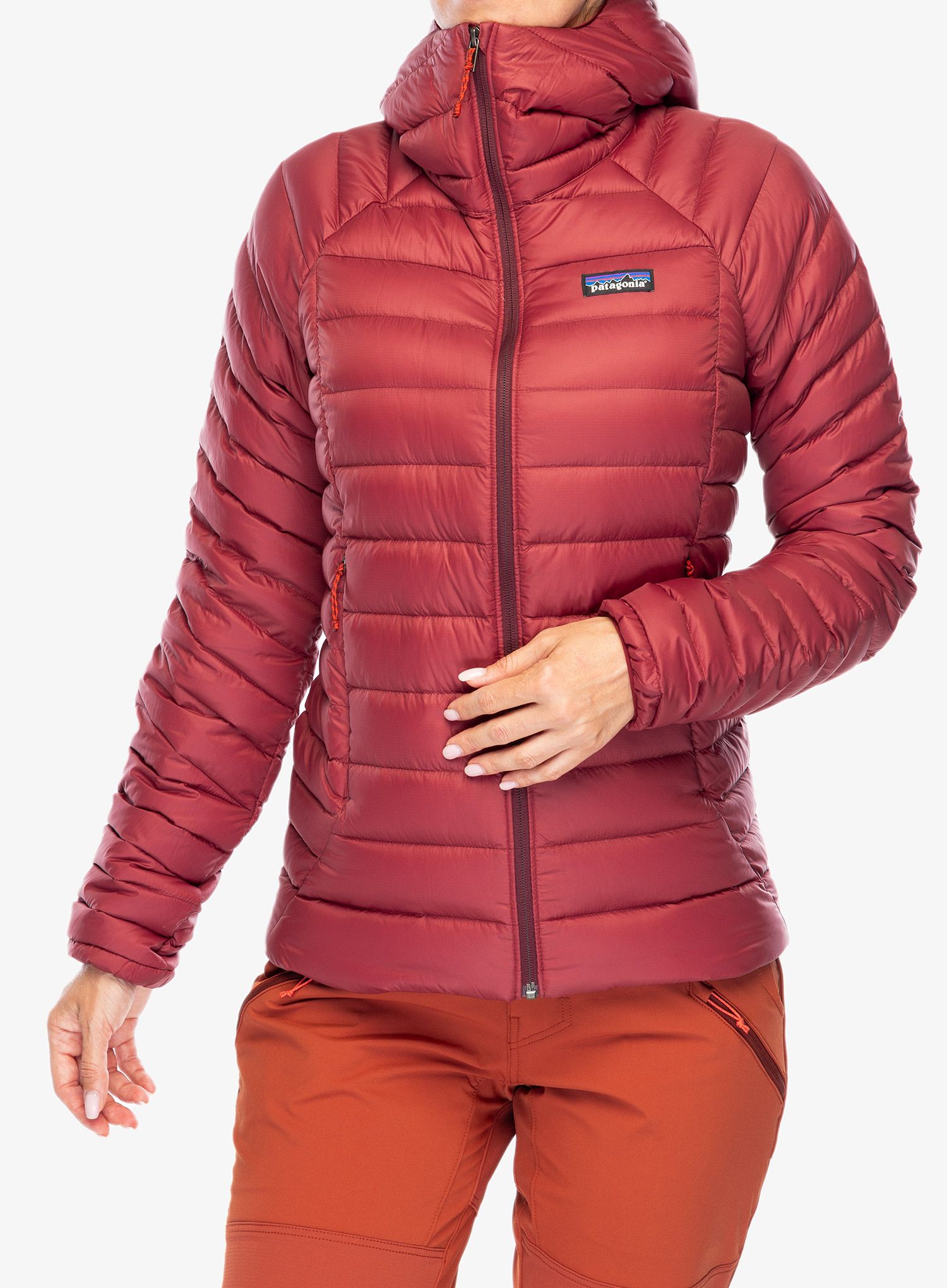 Ženska puhovka Patagonia Down Sweater Hoody - oxide red