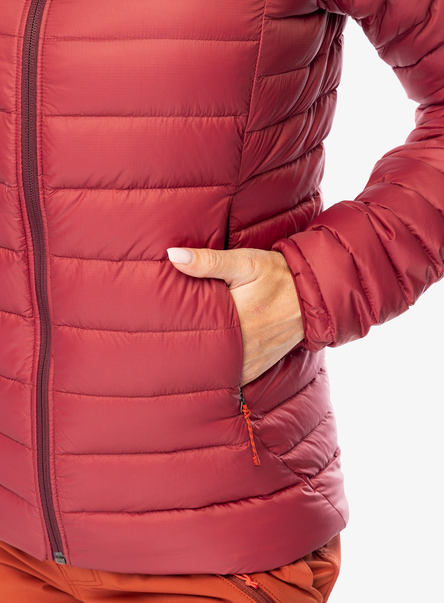Ženska puhovka Patagonia Down Sweater Hoody - oxide red