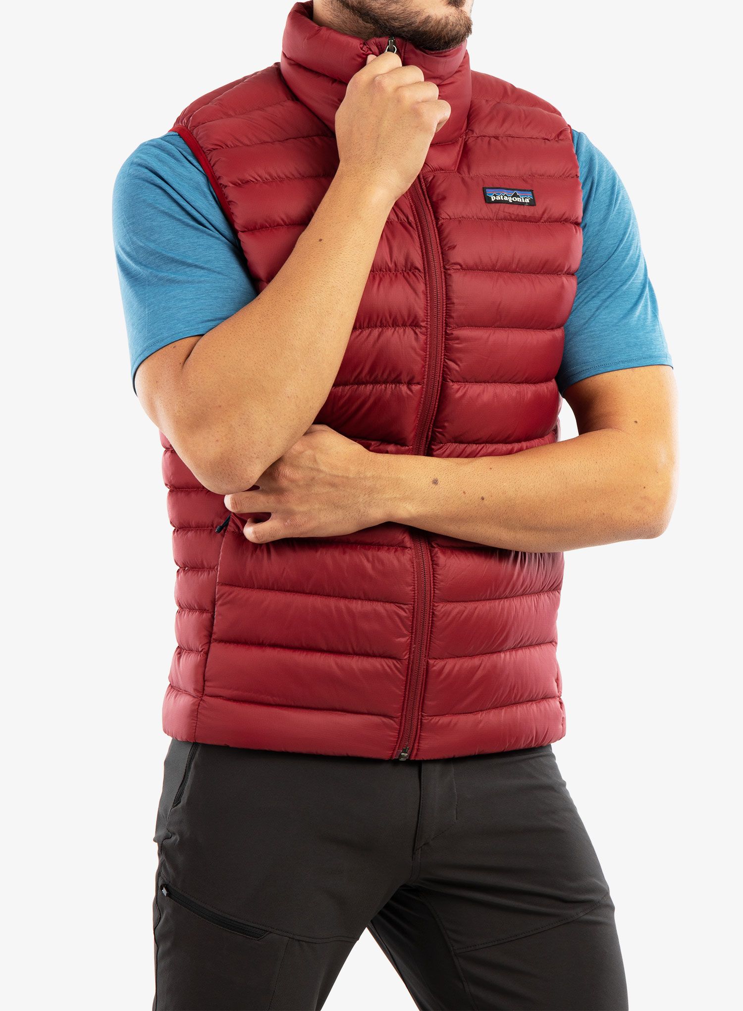 Moški brezrokavnik Patagonia Down Sweater Vest - wax red