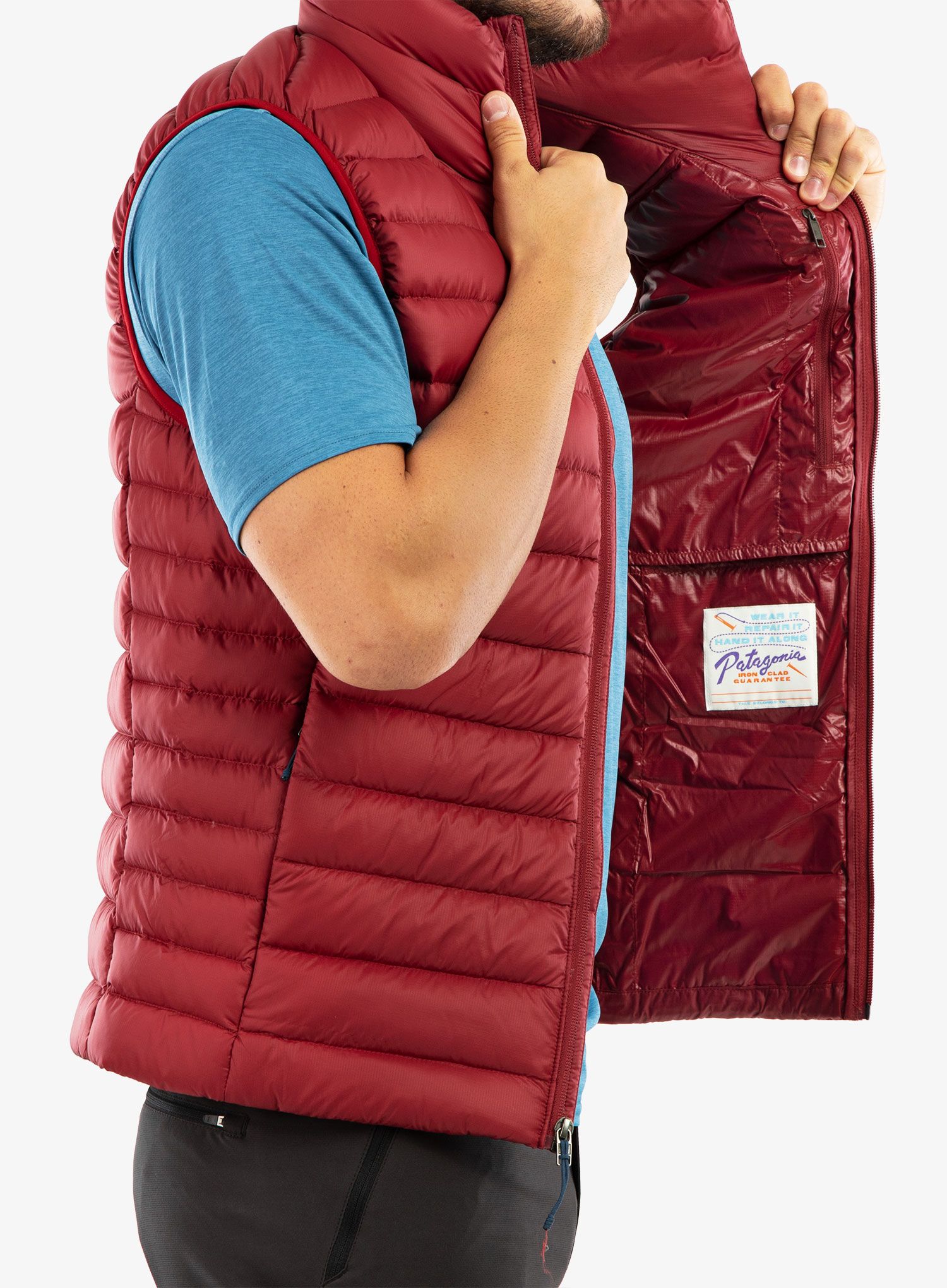 Moški brezrokavnik Patagonia Down Sweater Vest - wax red