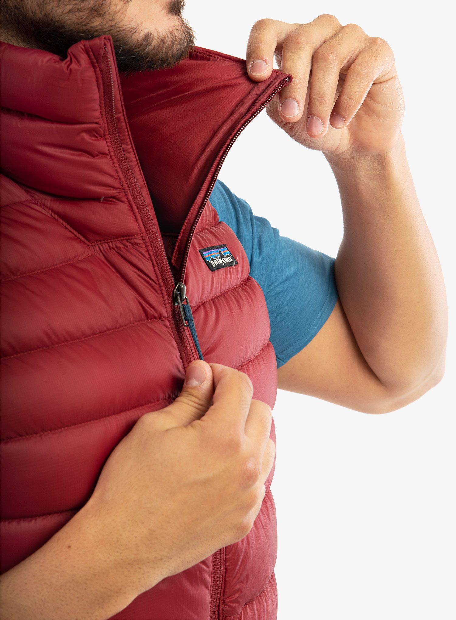 Moški brezrokavnik Patagonia Down Sweater Vest - wax red
