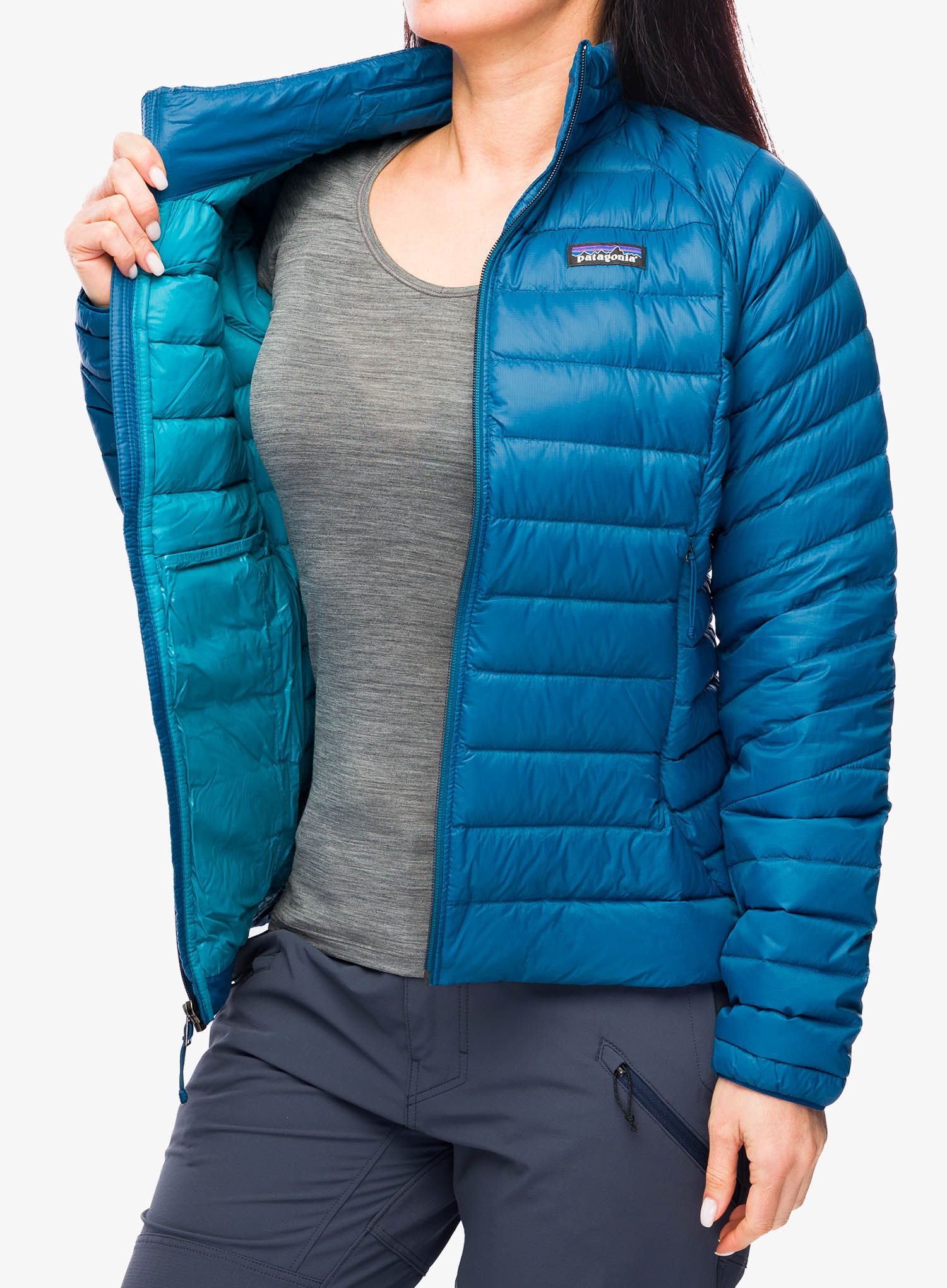 Ženska puhovka Patagonia Down Sweater - lagom blue