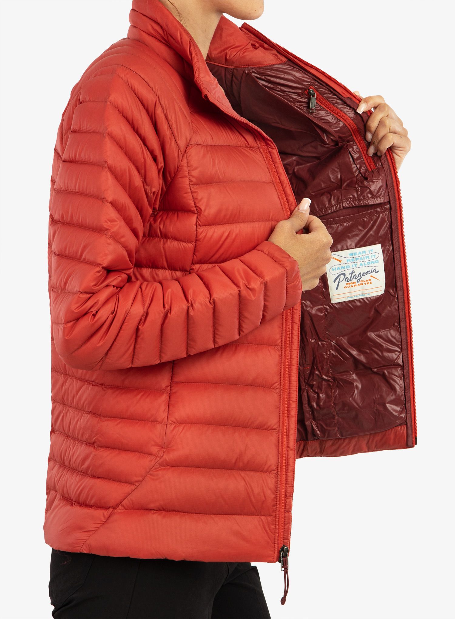 Ženska puhovka Patagonia Down Sweater - sumac red