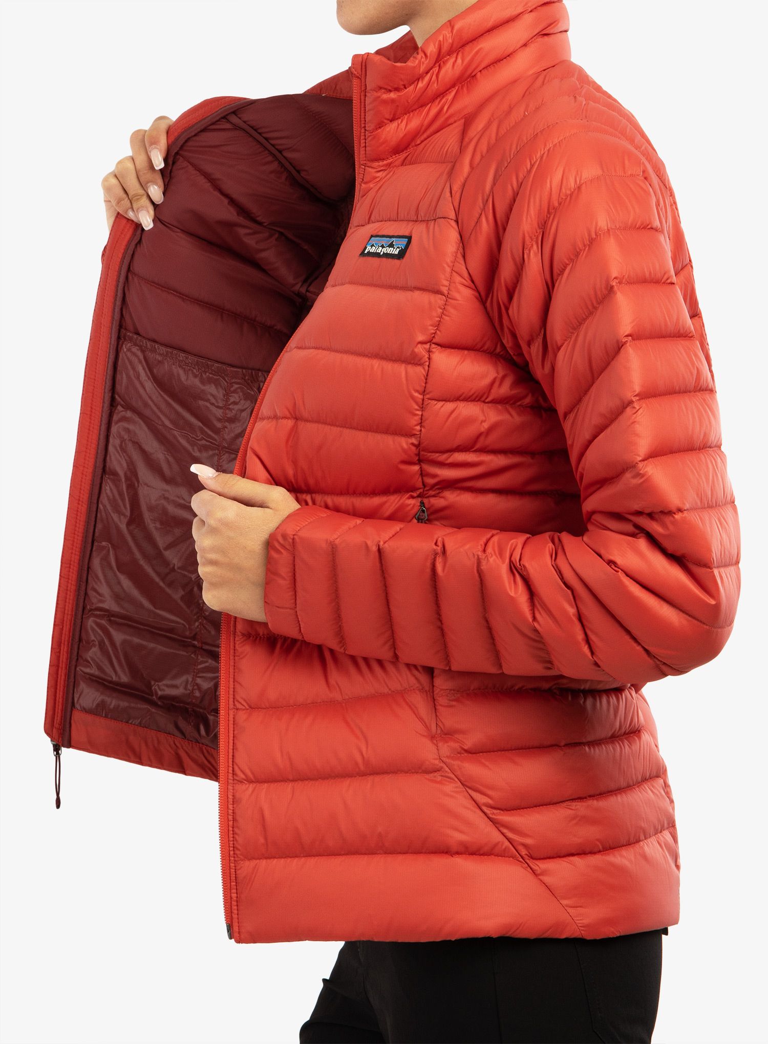 Ženska puhovka Patagonia Down Sweater - sumac red