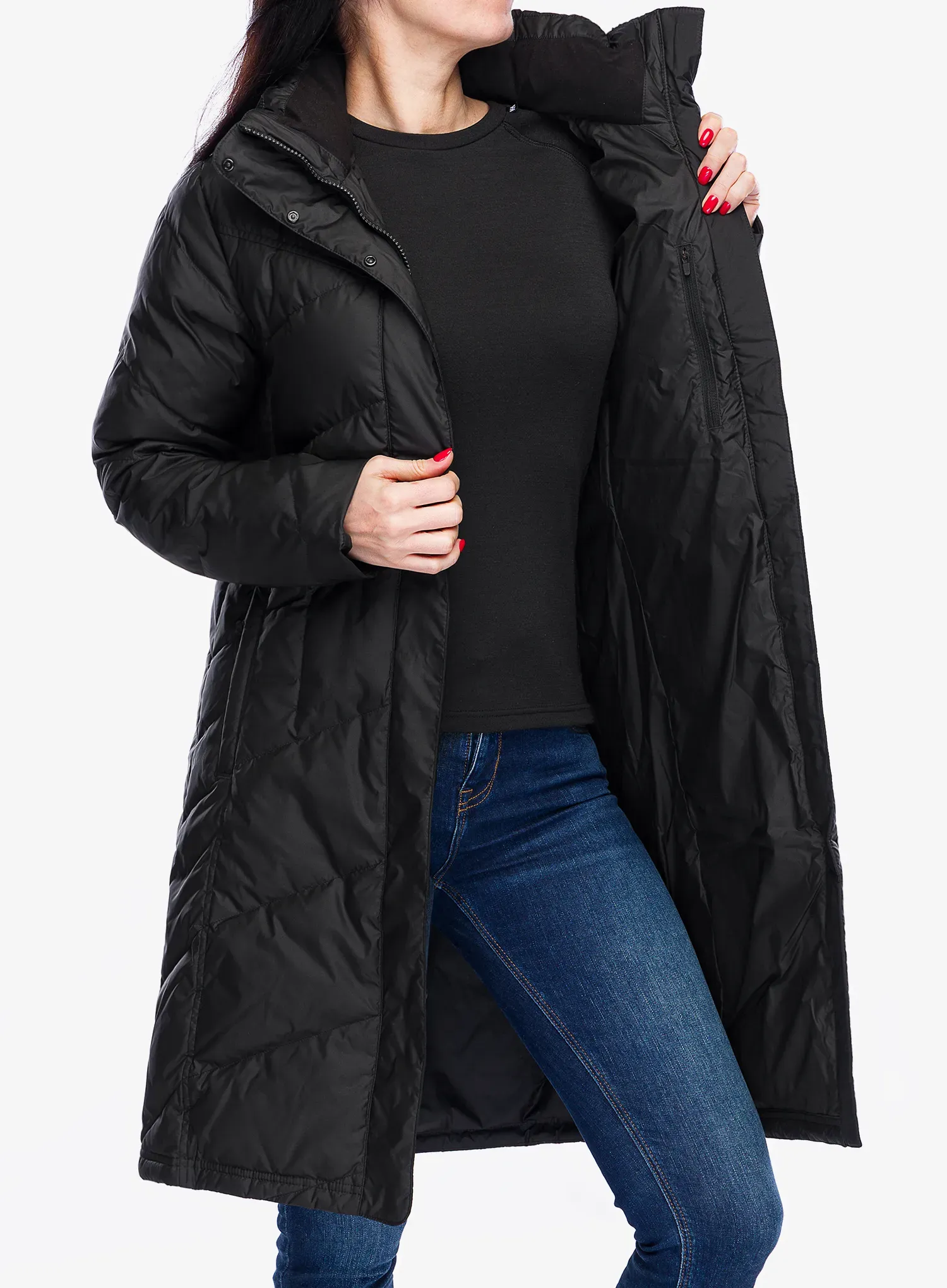 Puhast plašč Patagonia Down With It Parka - black