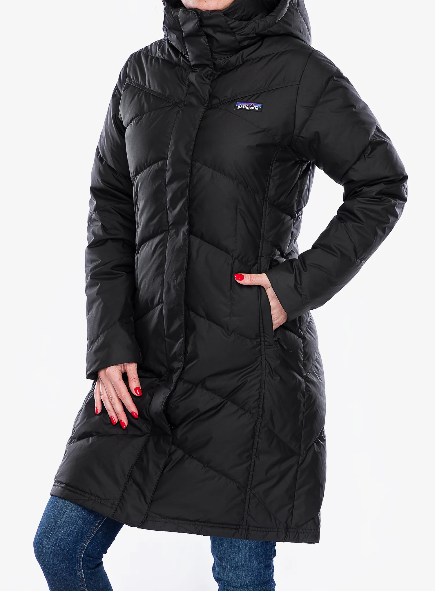 Puhast plašč Patagonia Down With It Parka - black