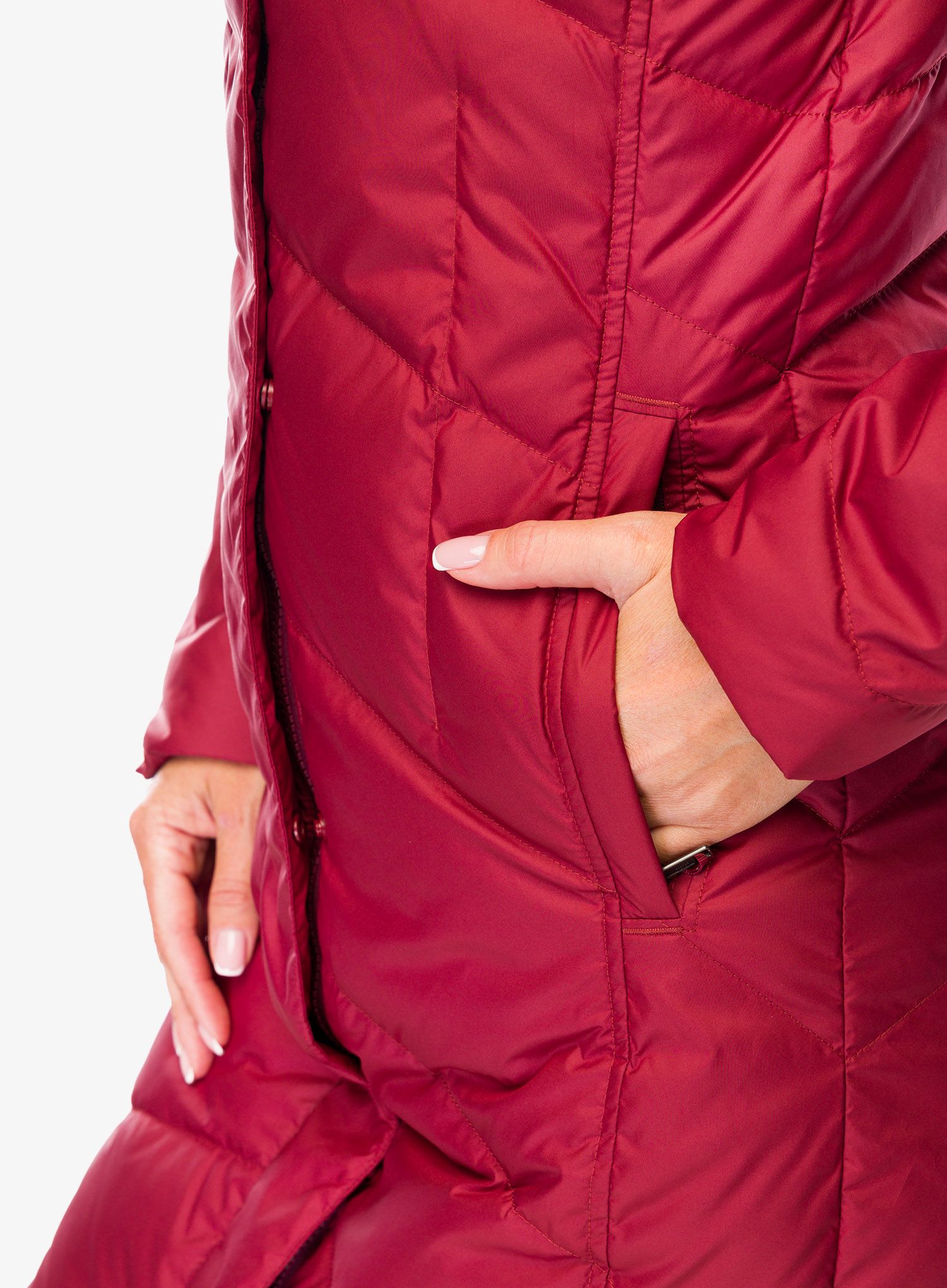 Ženski plašč Patagonia Down With It Parka - oxide red