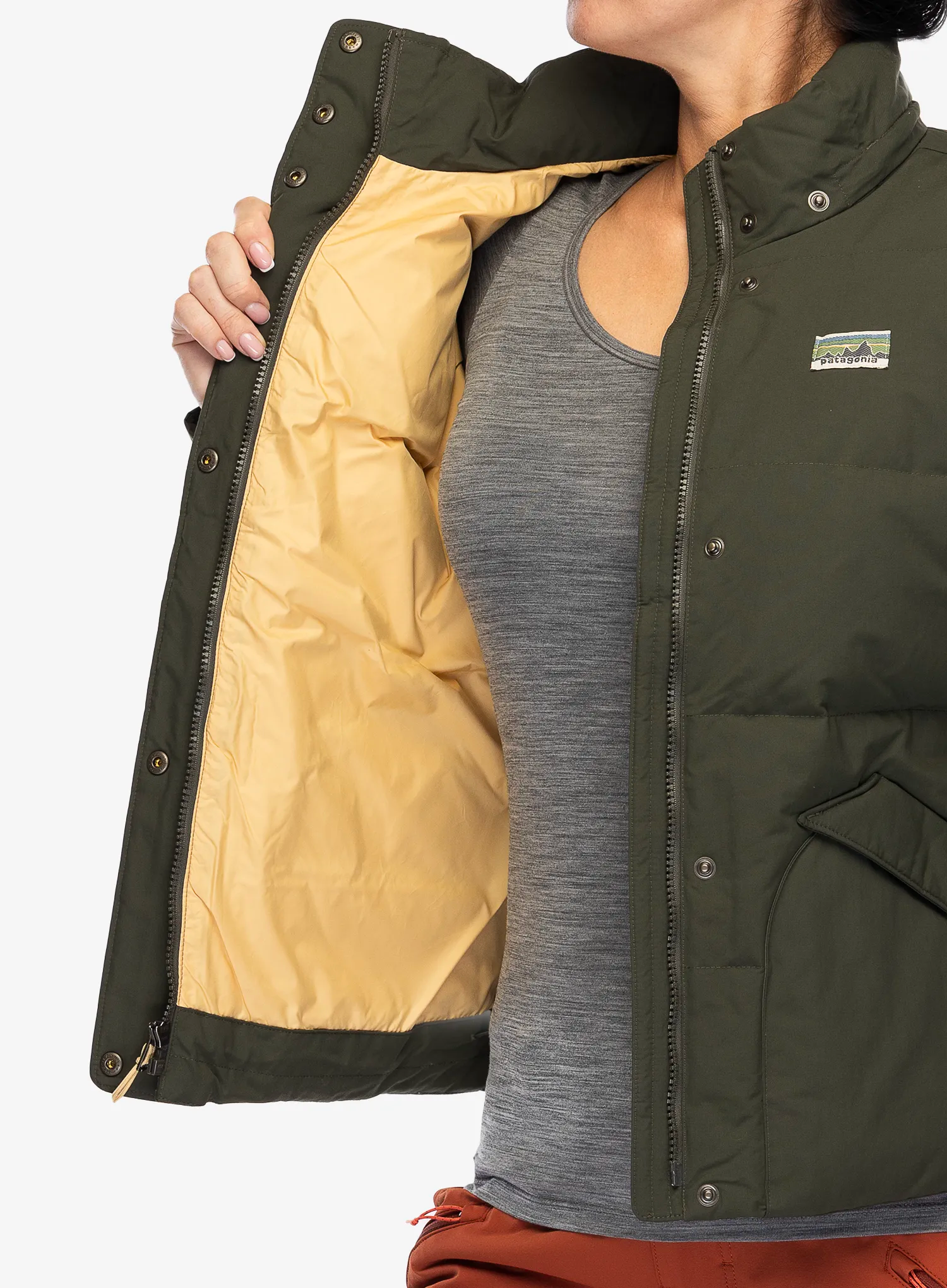 Ženska puhovka Patagonia Downdrift Jacket - pine needle green