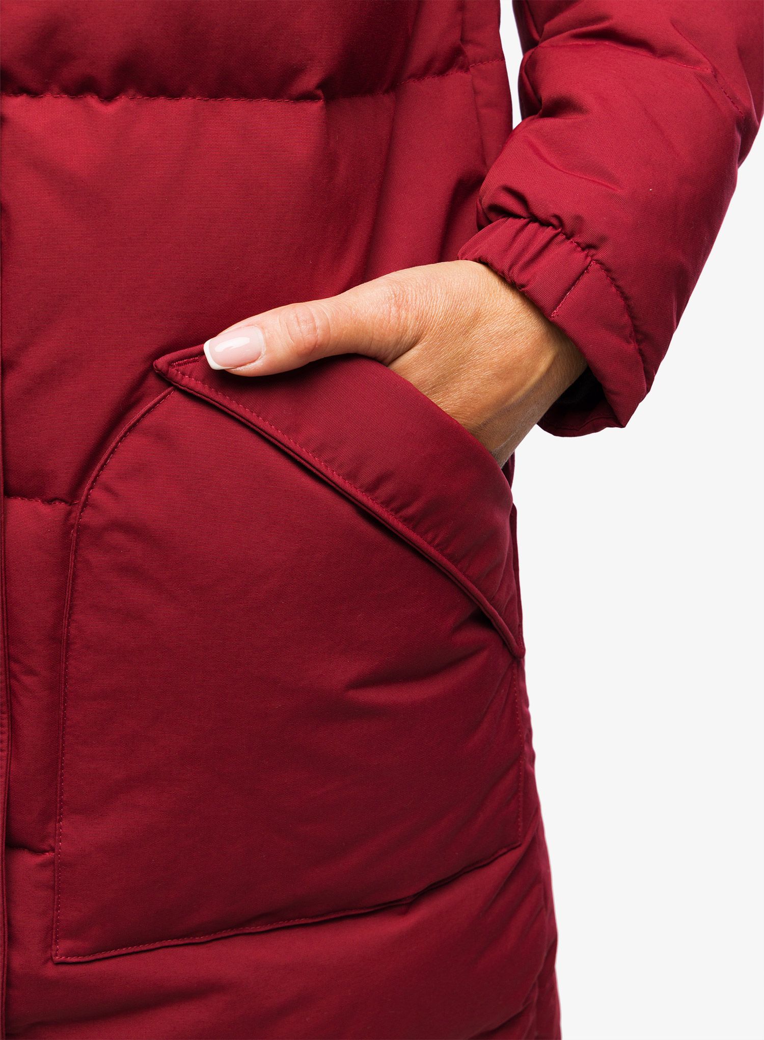 Puhast plašč Patagonia Downdrift Parka - carmine red