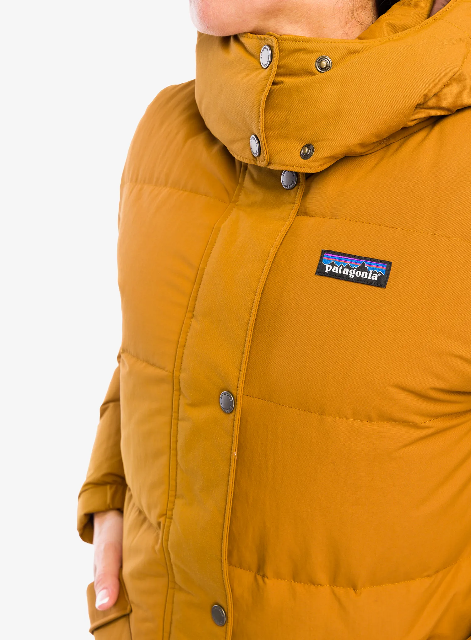 Puhast plašč Patagonia Downdrift Parka - shelter brown