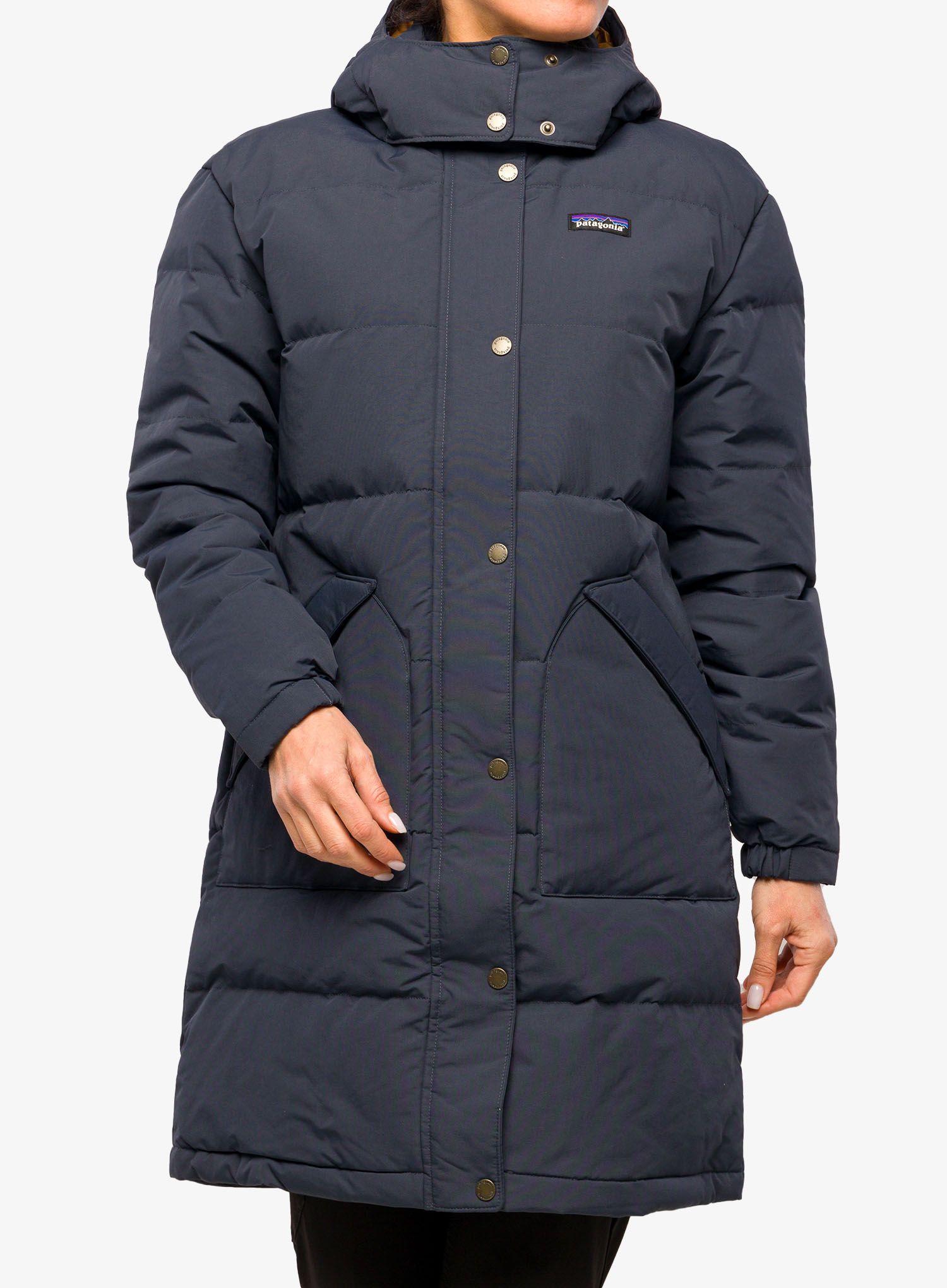 Puhast plašč Patagonia Downdrift Parka - smolder blue
