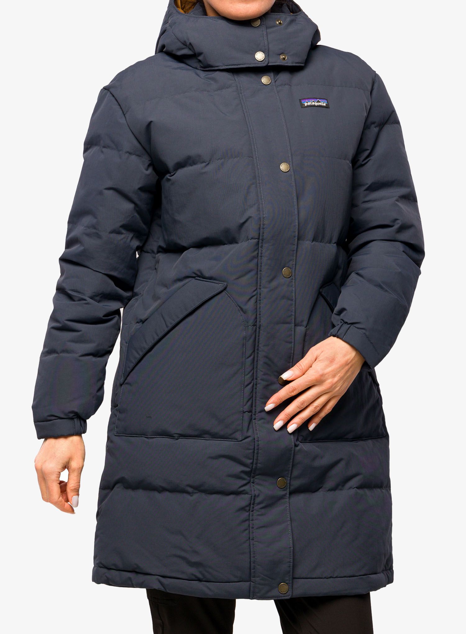 Puhast plašč Patagonia Downdrift Parka - smolder blue