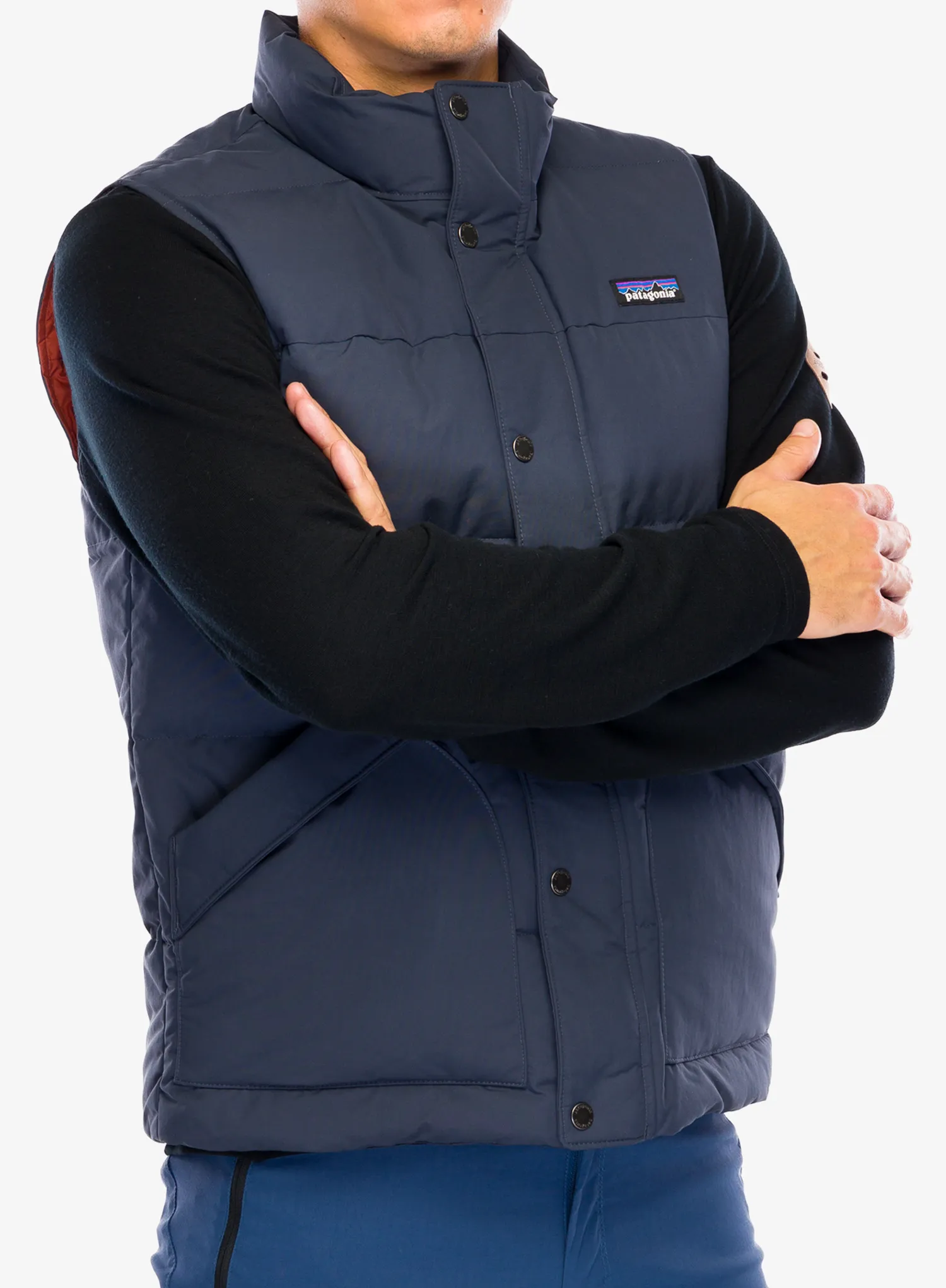 Puhasti brezrokavnik Patagonia Downdrift Vest - smolder blue