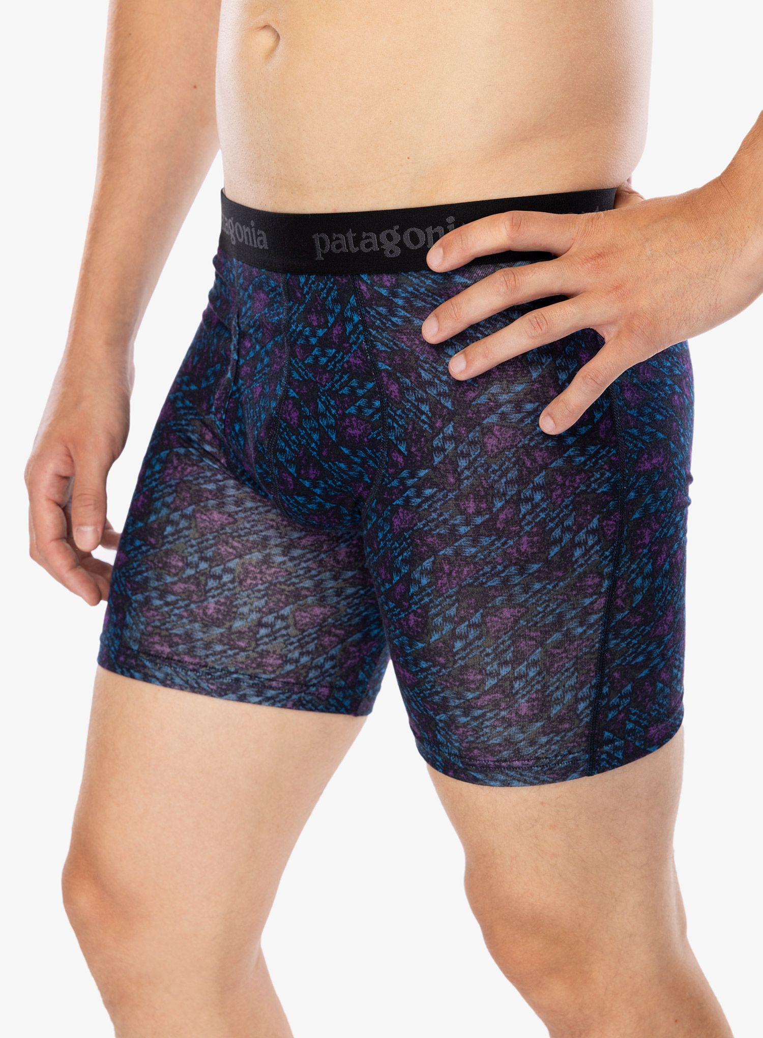 Boksarice Patagonia Essential Boxer Briefs 6 in - synched flight pitch blue