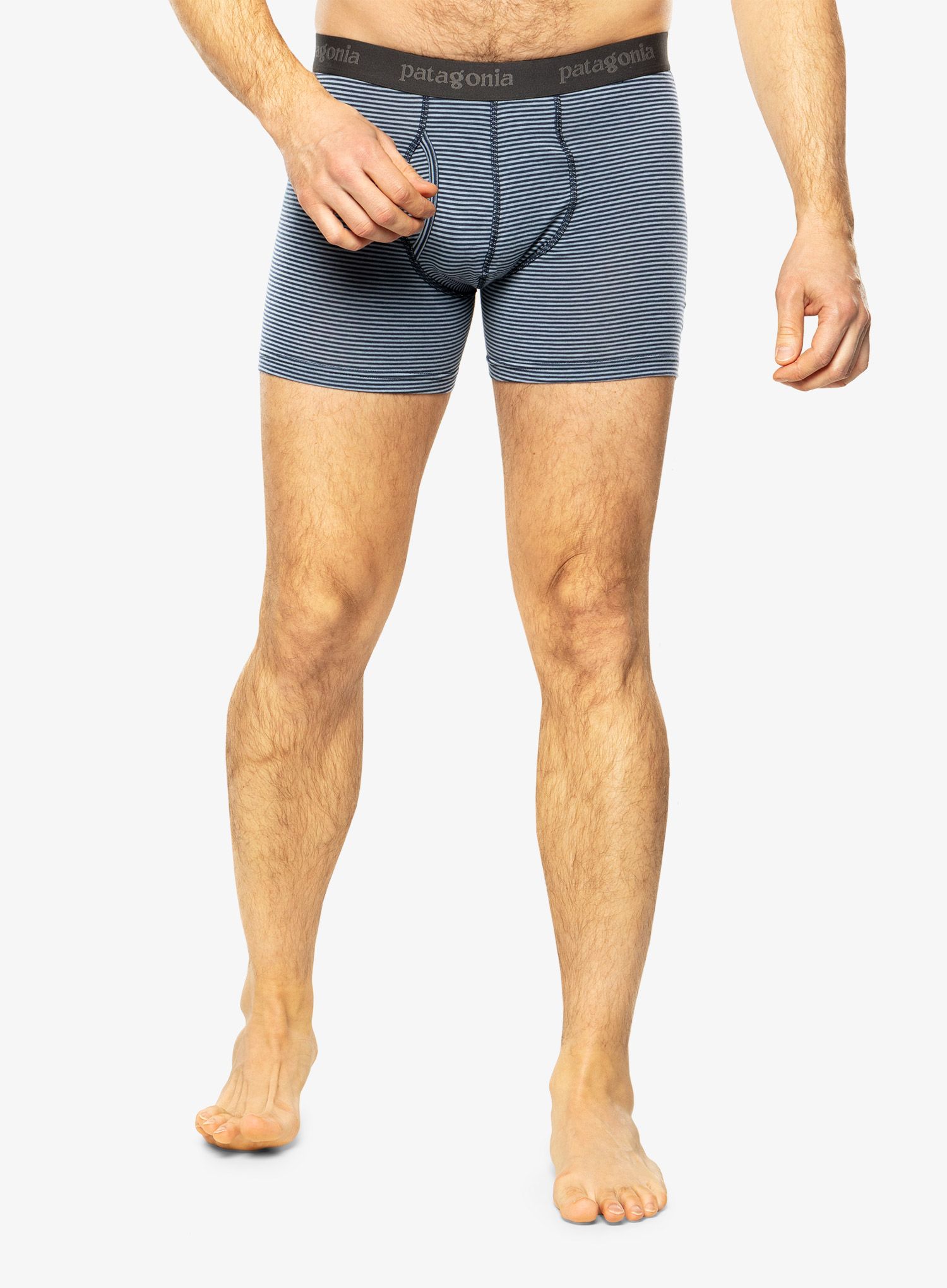 Boksarice Patagonia Essential Boxer Briefs - 3 in - fanthom stripe new navy