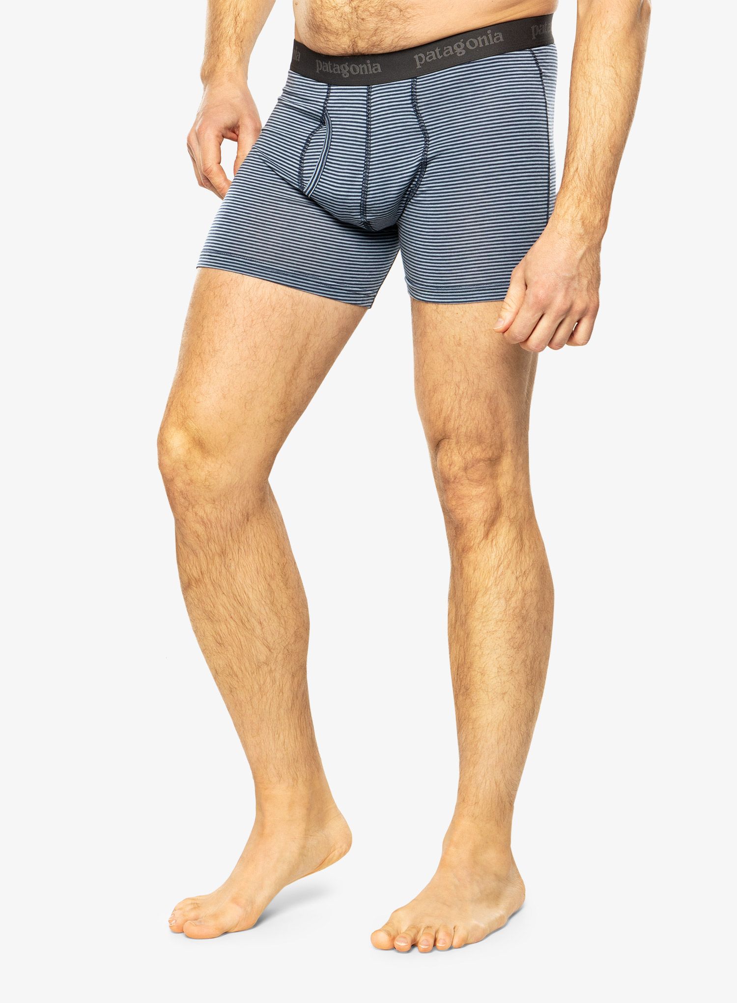 Boksarice Patagonia Essential Boxer Briefs - 3 in - fanthom stripe new navy