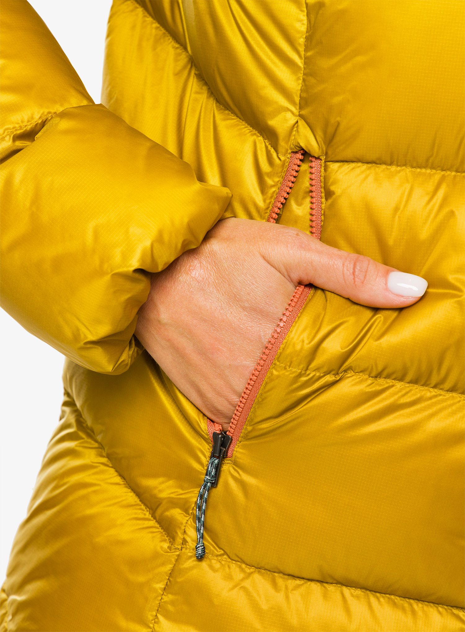 Ženska puhovka Patagonia Fitz Roy Down Hoody - cosmic gold