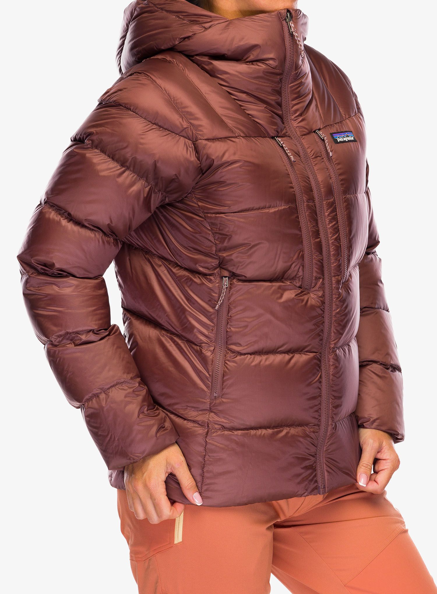 Ženska puhovka Patagonia Fitz Roy Down Hoody - dulse mauve