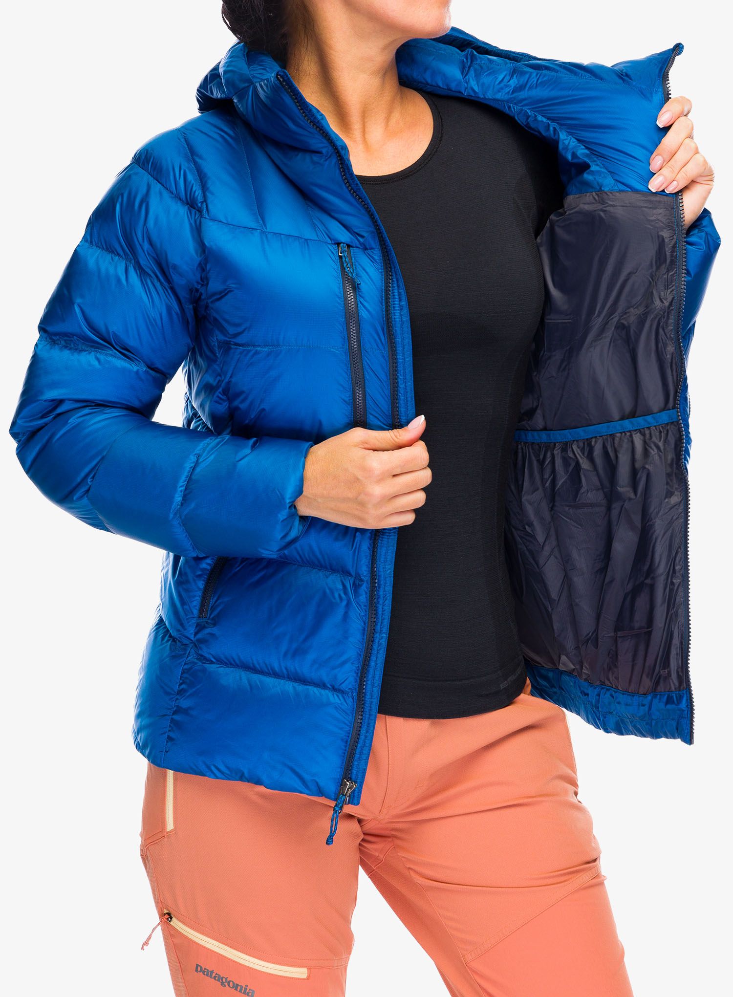 Ženska puhovka Patagonia Fitz Roy Down Hoody - endles blue