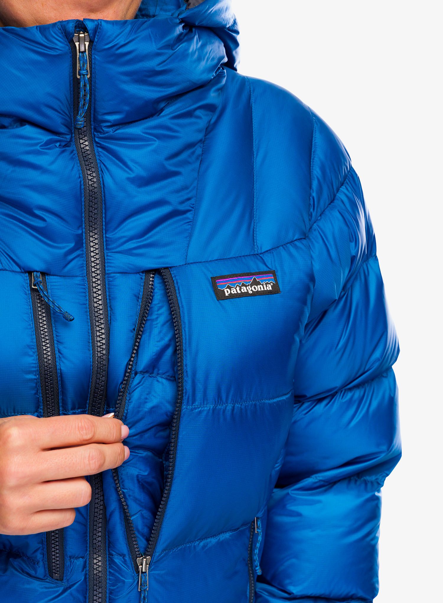 Ženska puhovka Patagonia Fitz Roy Down Hoody - endles blue