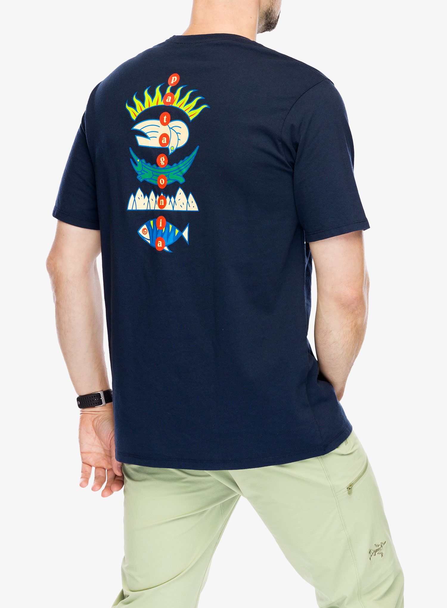 Majica s potiskom Patagonia Fitz Roy Wild Responsibili-Tee - new navy